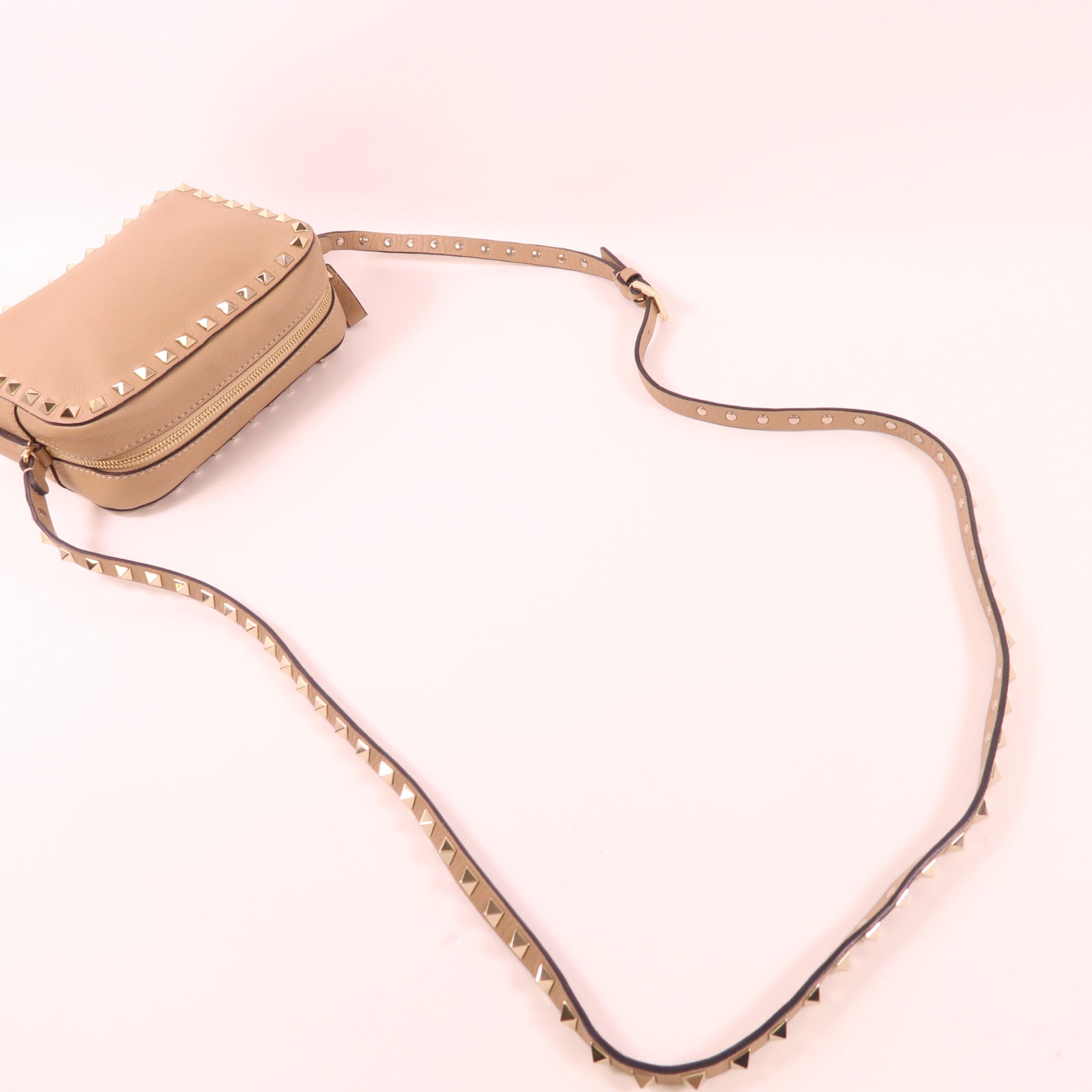 Valentino 牛皮皮革Shoulder Bag金扣肩背袋