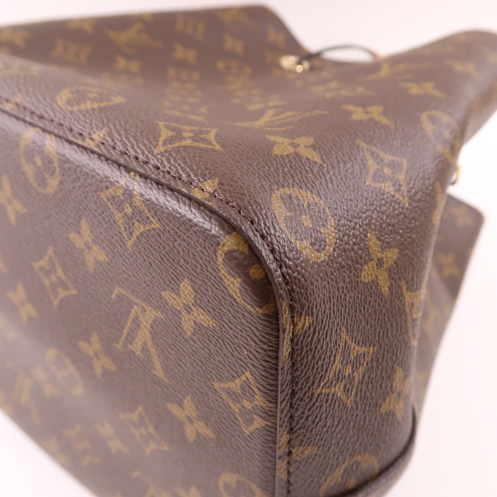 LOUIS VUITTON Monogram NeoNoe MM金扣肩背袋棕色