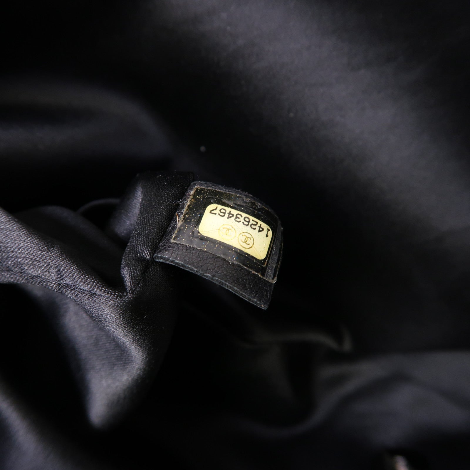 CHANEL 菱格羊皮皮革Chain Shoulder銀扣鏈帶肩背袋黑色