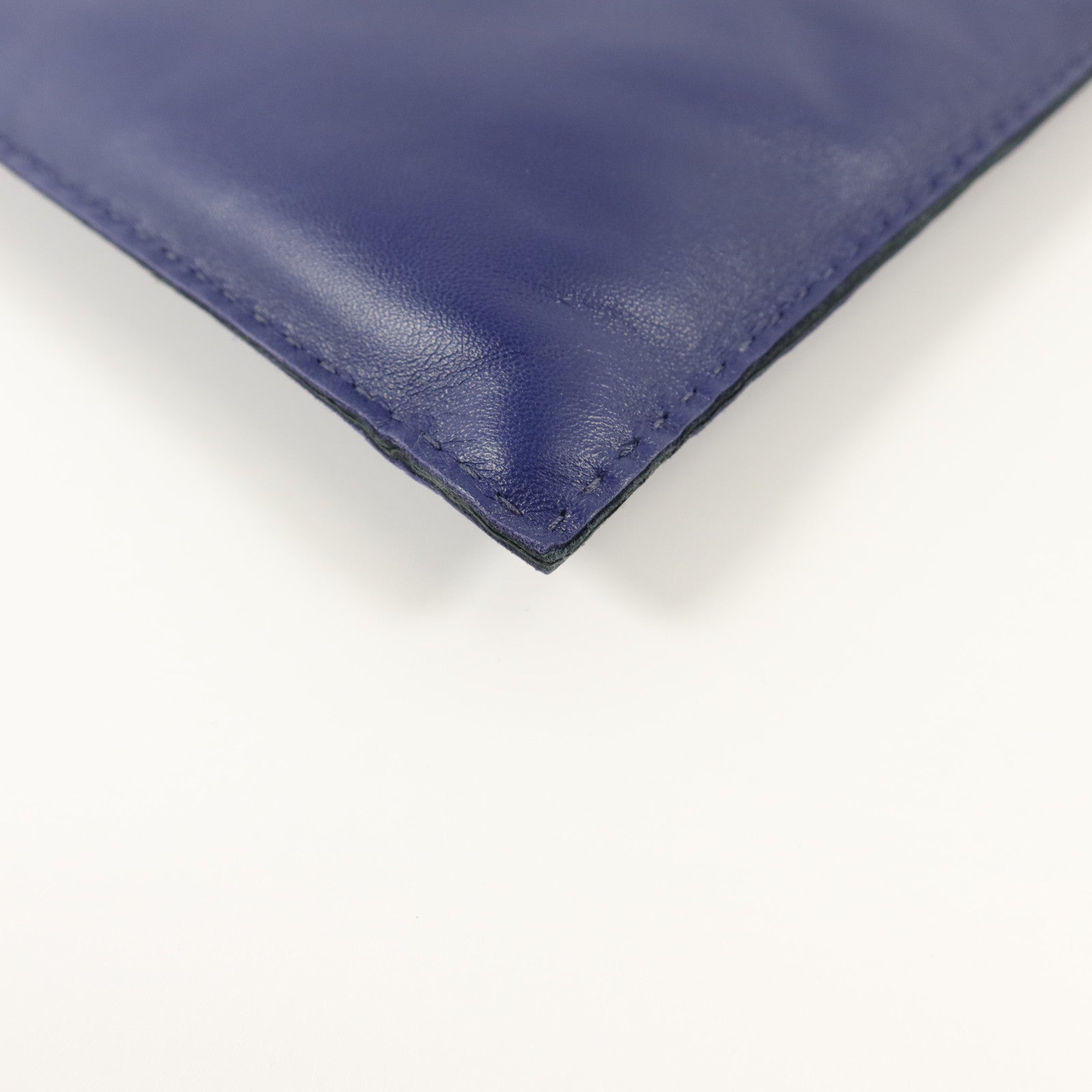 HERMES Milo/Swift皮革Pilo Pouch手拿包Bleu Encre