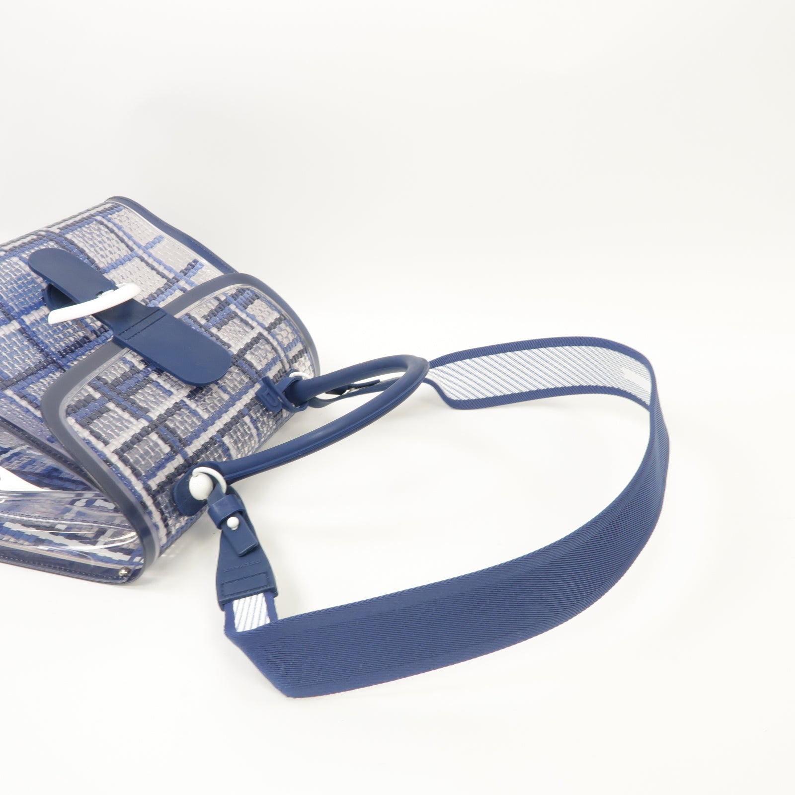 SELECTION 【激減優惠】PVC Brillant MM 2 Way Shoulder Bag手挽肩背兩用袋藍色
