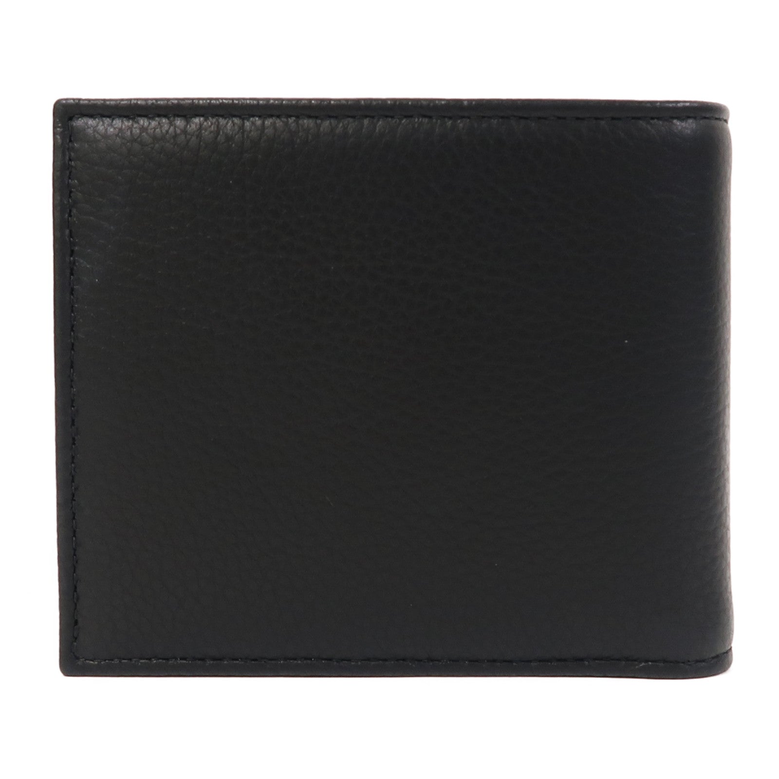 Dior 牛皮皮革Saddle Bifold Wallet銀扣錢包黑色