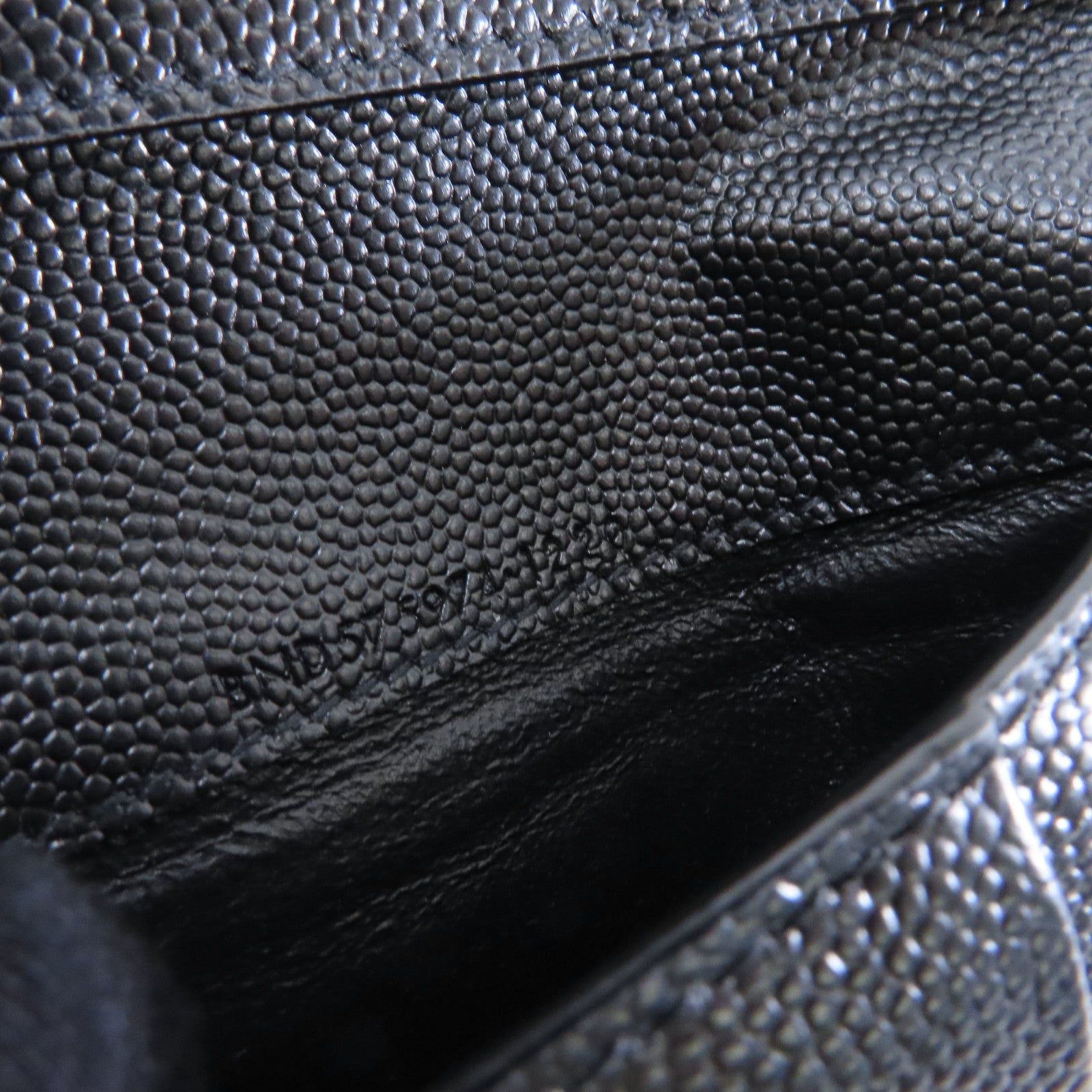 SAINT LAURENT 牛皮皮革Wallet金扣錢包黑色