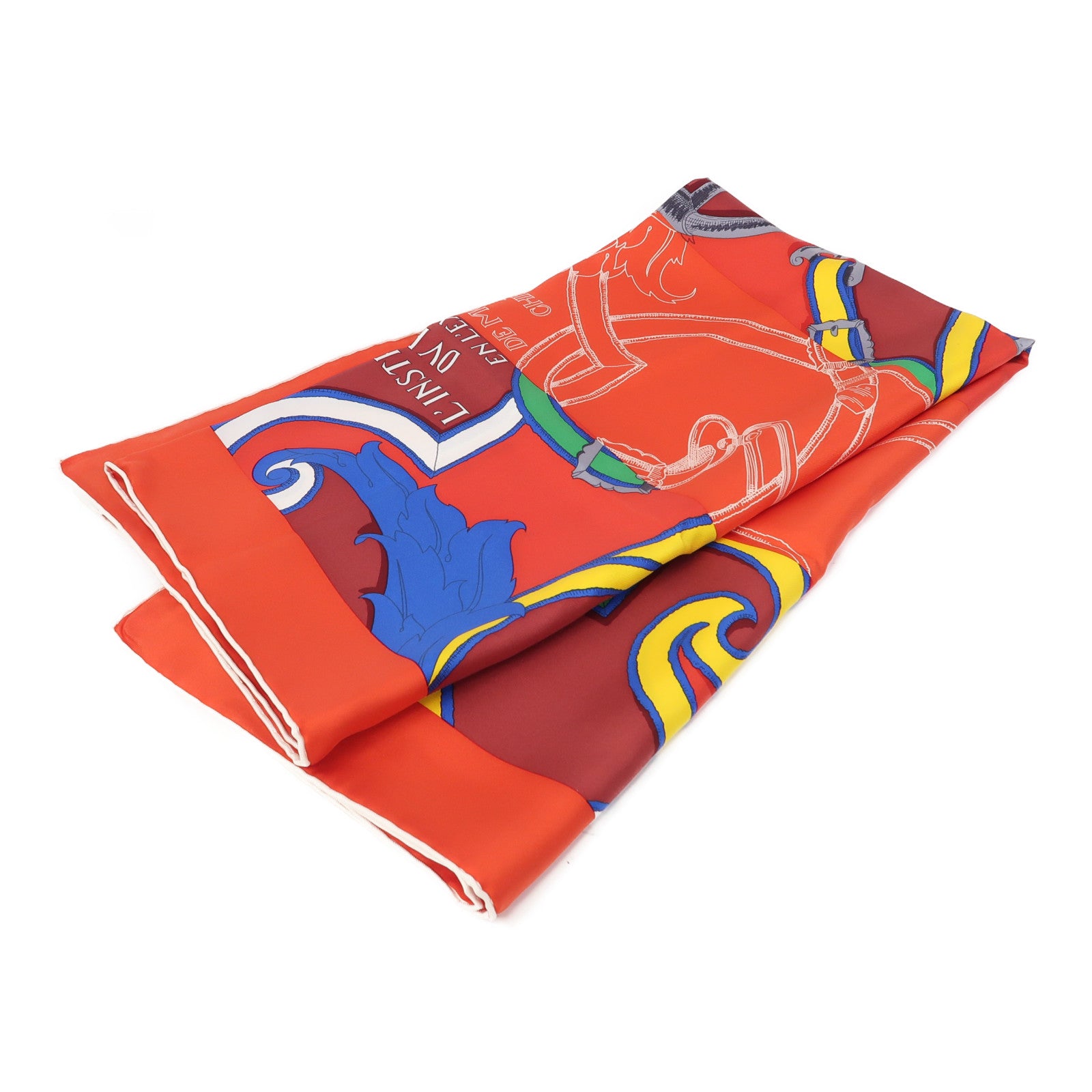 HERMES 絲質Scarf 90x90絲巾紅色