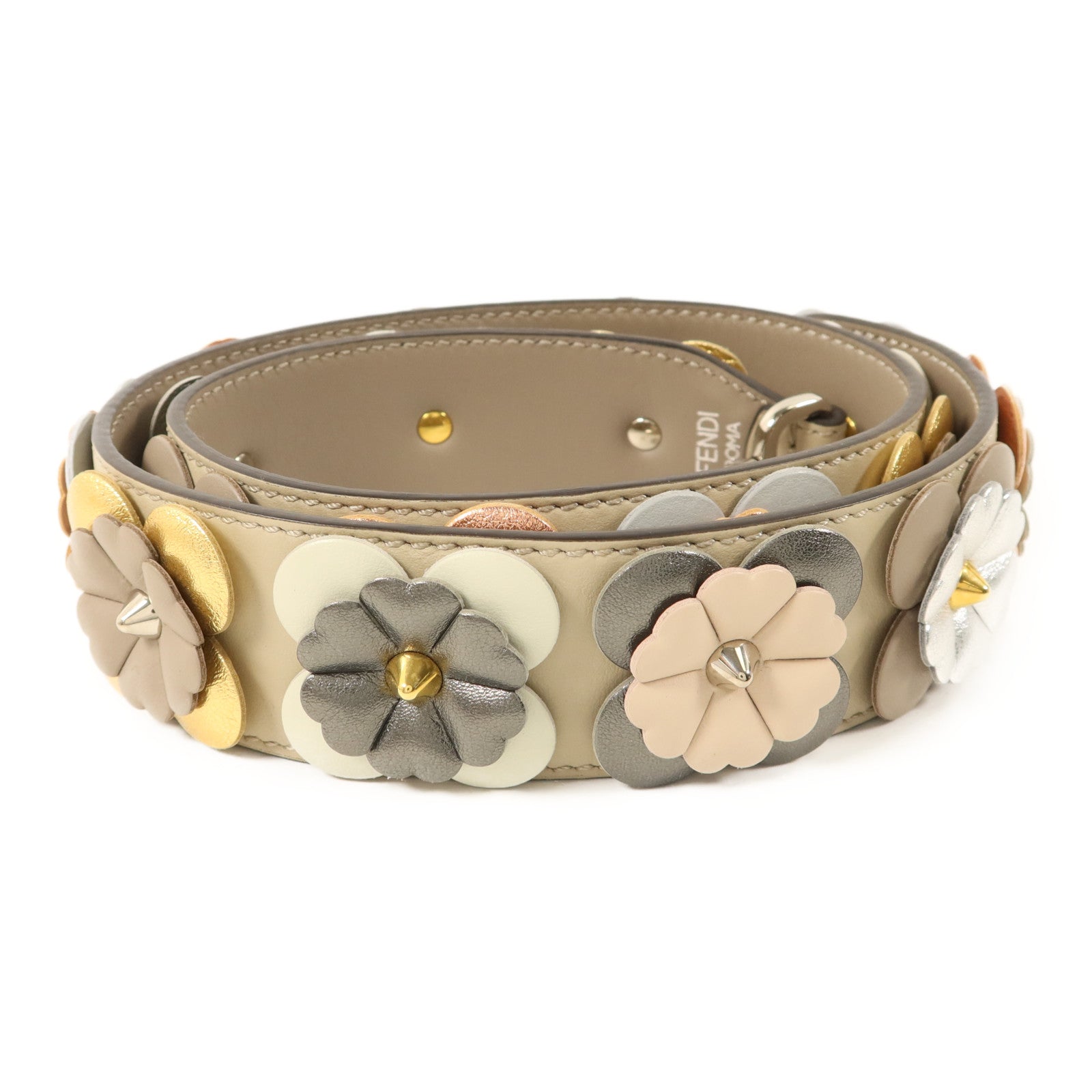 FENDI 牛皮皮革Strap You Flowerland肩帶