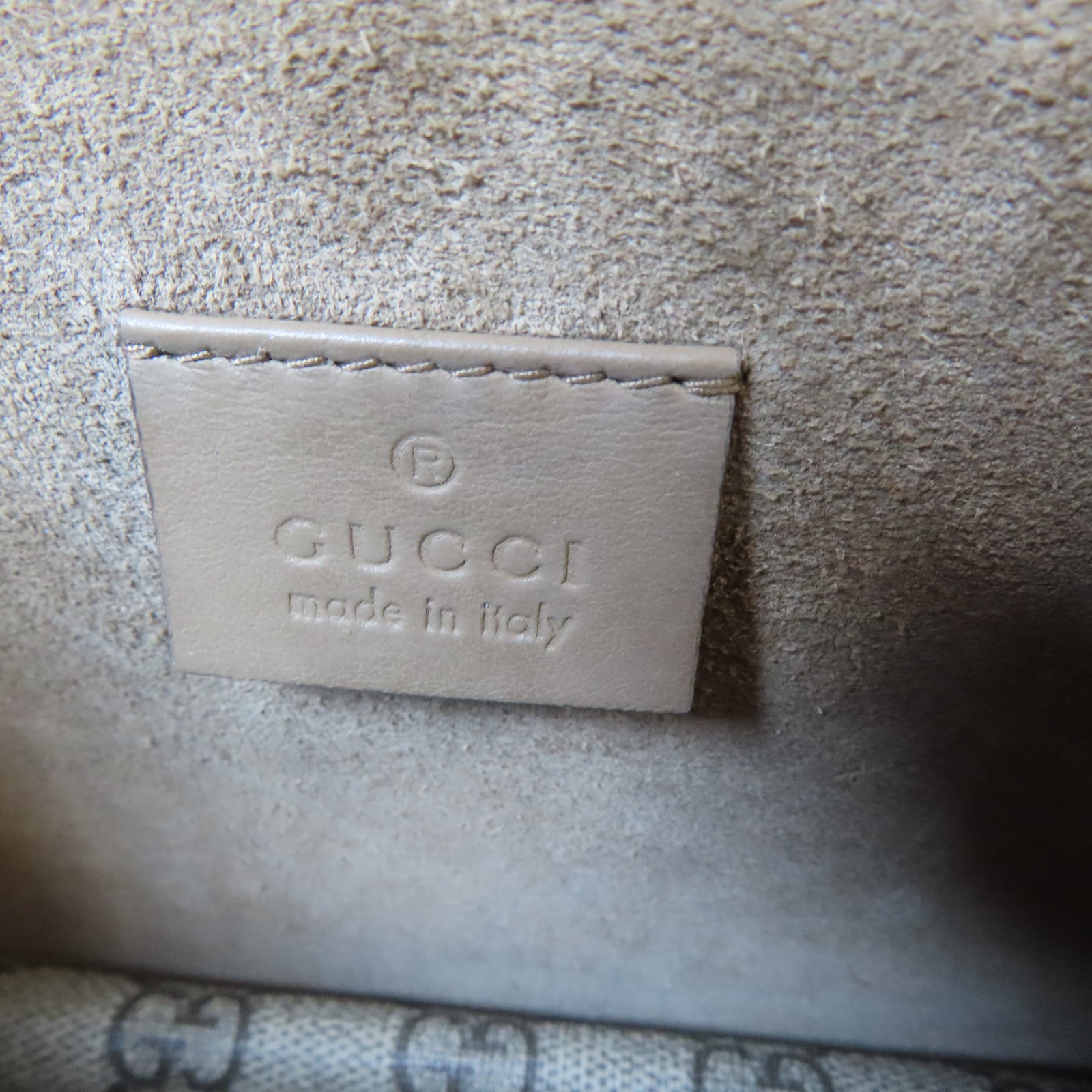 GUCCI 塗層帆布Dionysus Mini銀扣鏈帶肩背袋啡色