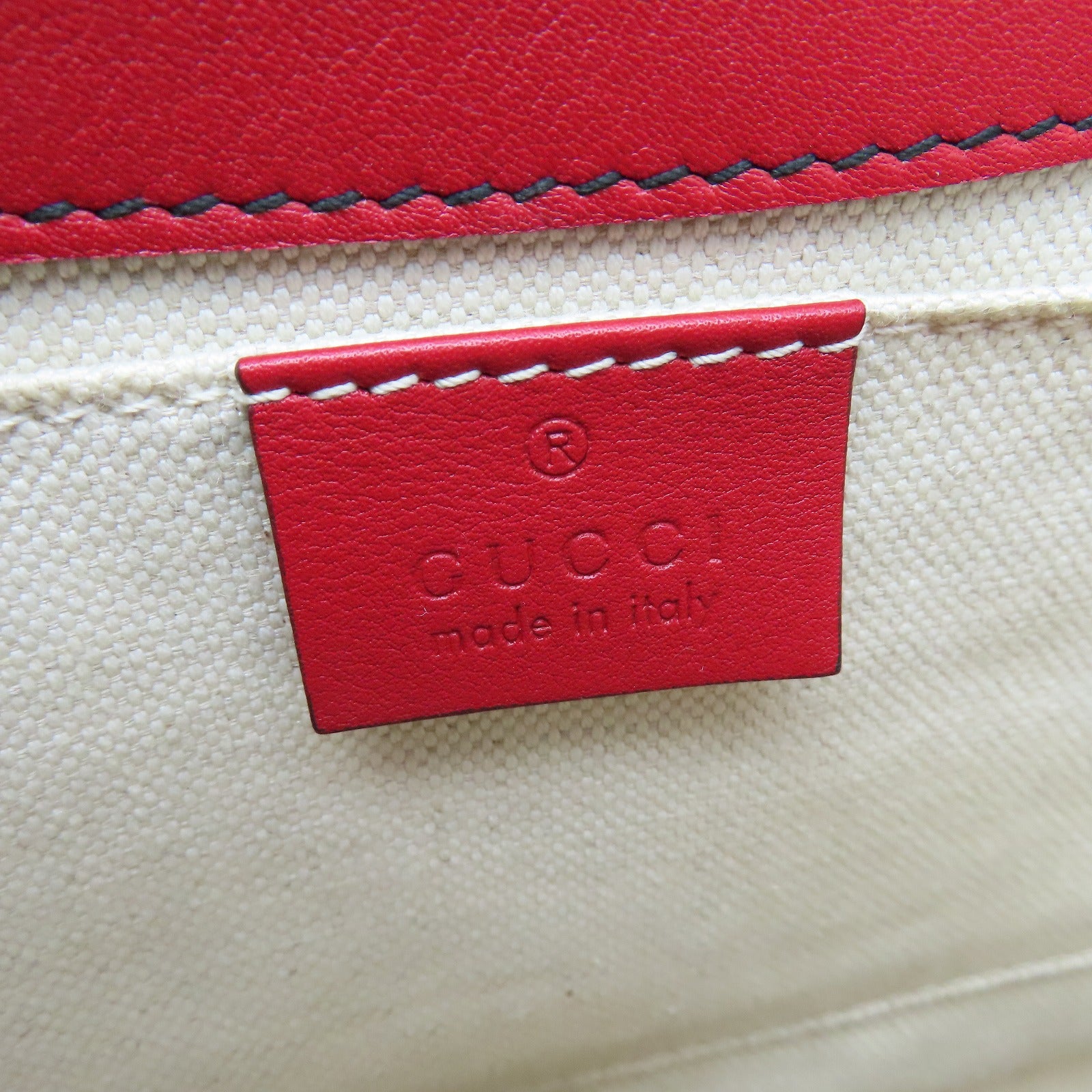 GUCCI 【激減優惠】牛皮皮革Chain Shoulder金扣鏈帶肩背袋紅色