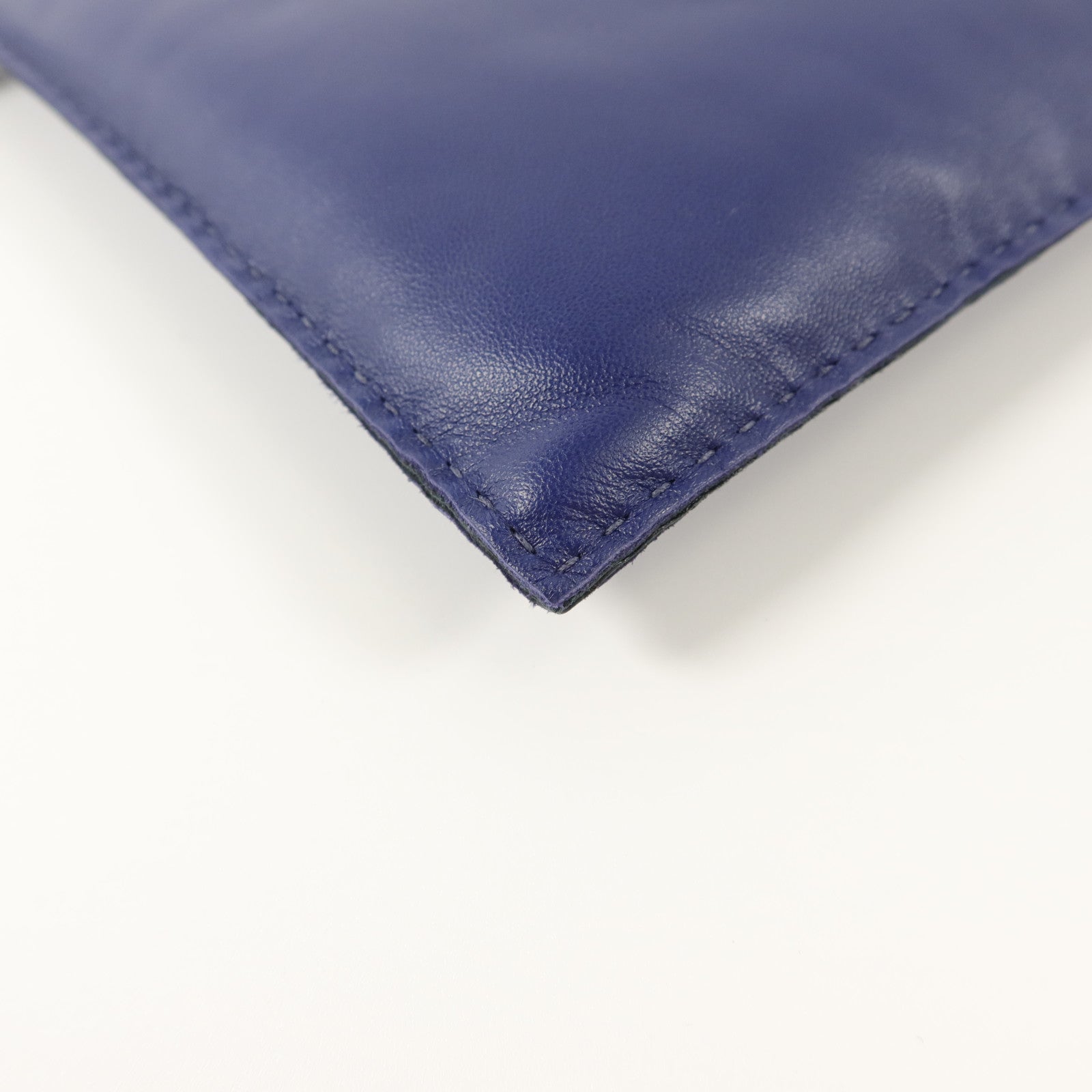 HERMES Milo/Swift皮革Pilo Pouch手拿包Bleu Encre