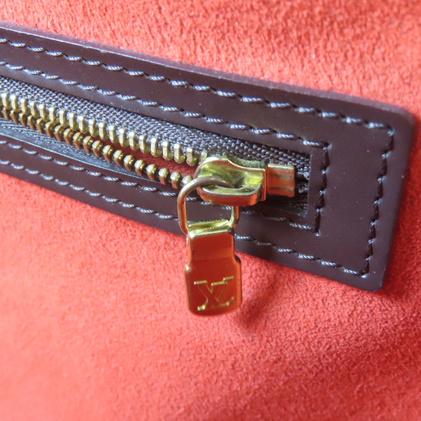 LOUIS VUITTON 【激減優惠】Damier Manosque GM金扣手挽袋啡色