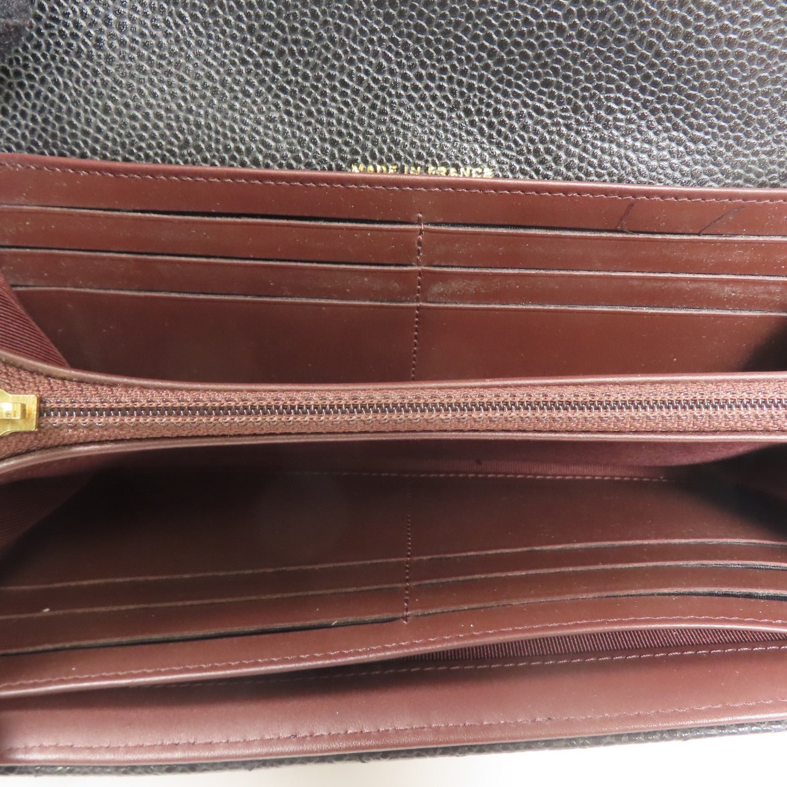 CHANEL 牛皮皮革Long Wallet金扣長錢包