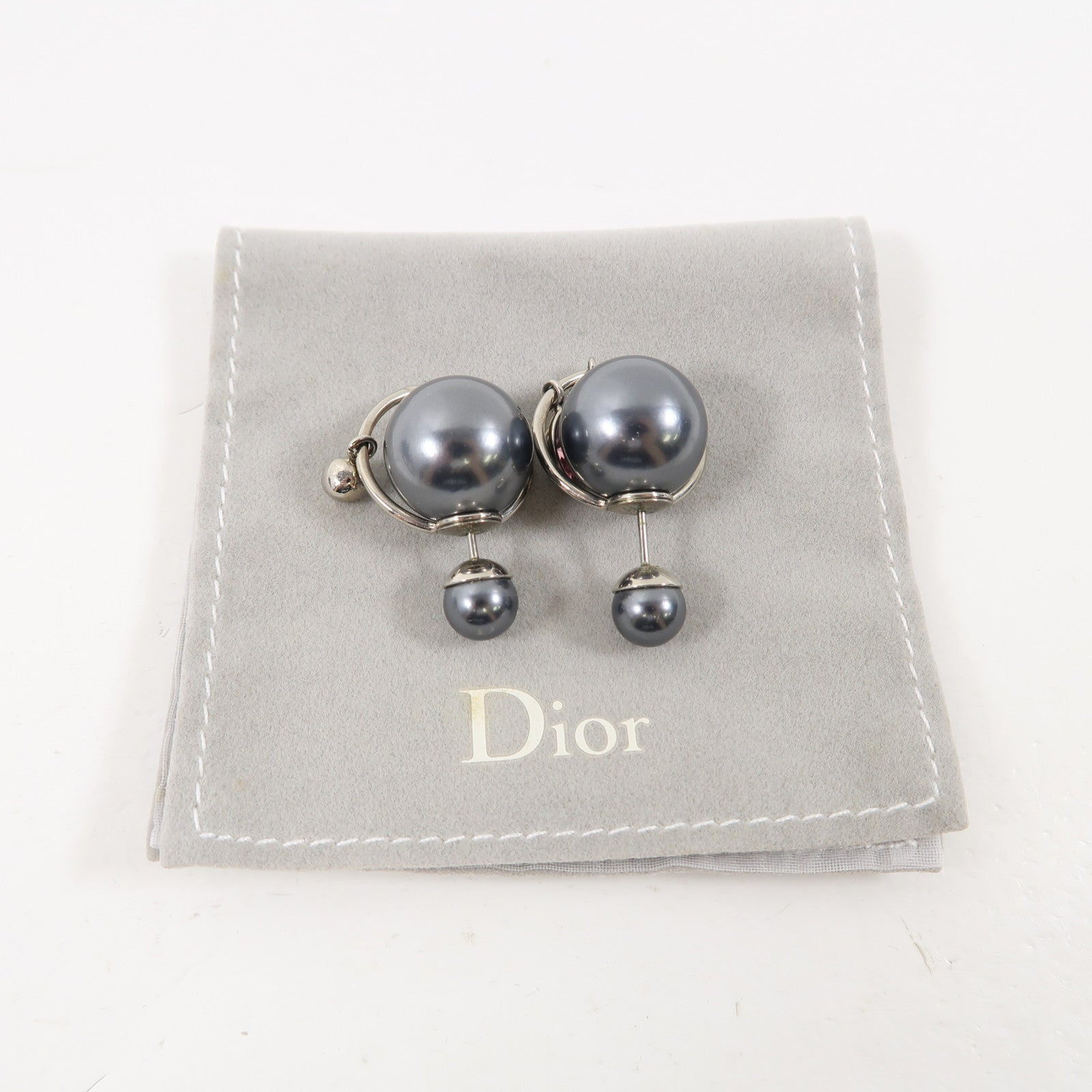 Dior 金屬/PVC Earrings耳環黑色/銀色/粉紅色