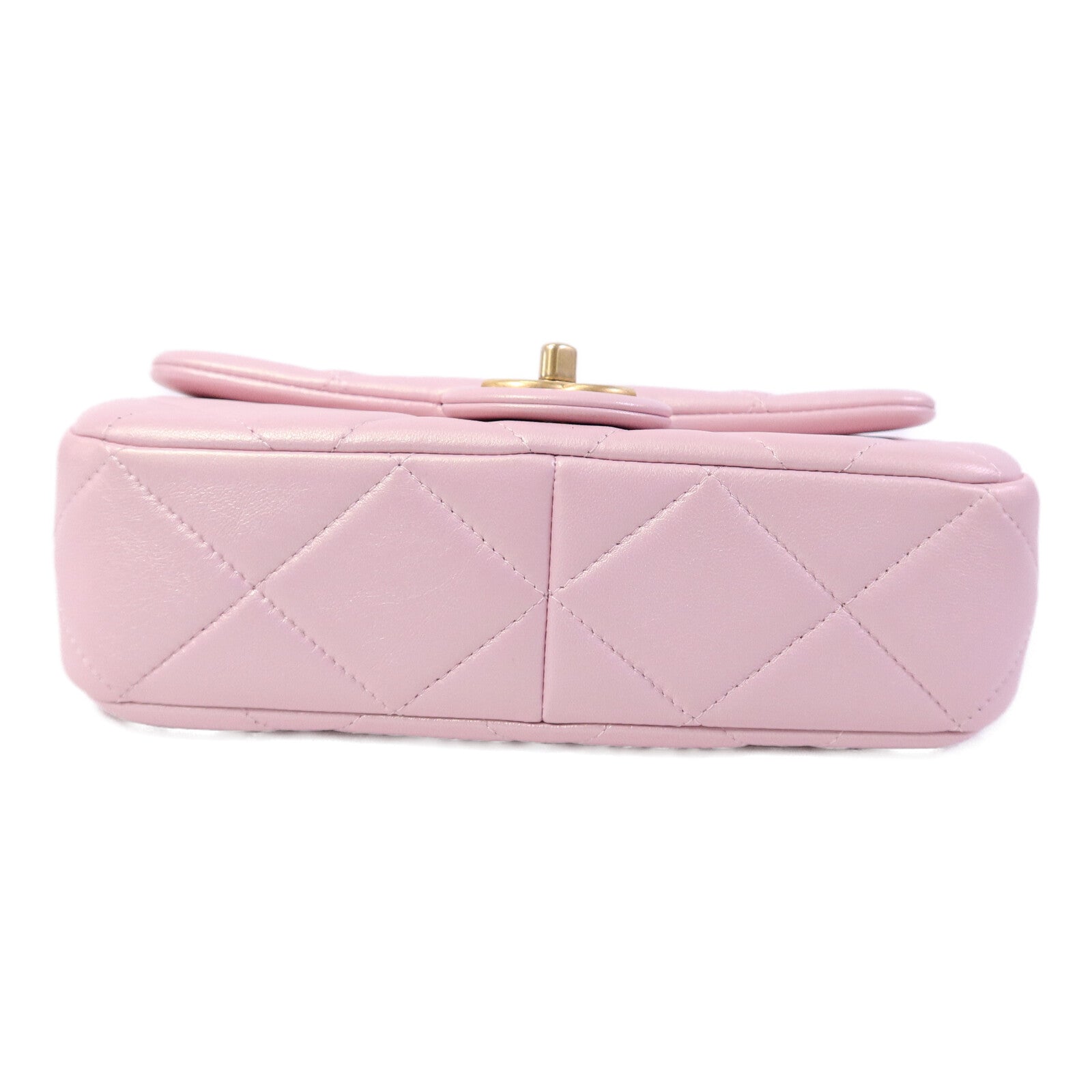 CHANEL 羊皮皮革Pearl Crush Mini Flap Bag鏈帶肩背袋