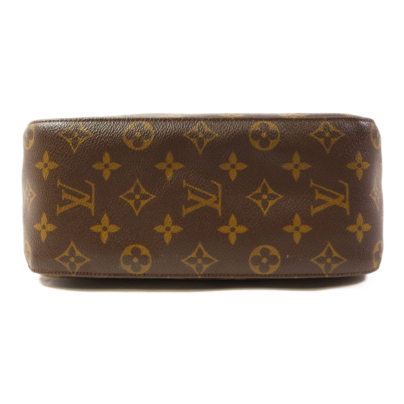 LOUIS VUITTON Monogram Looping MM金扣肩背袋棕色