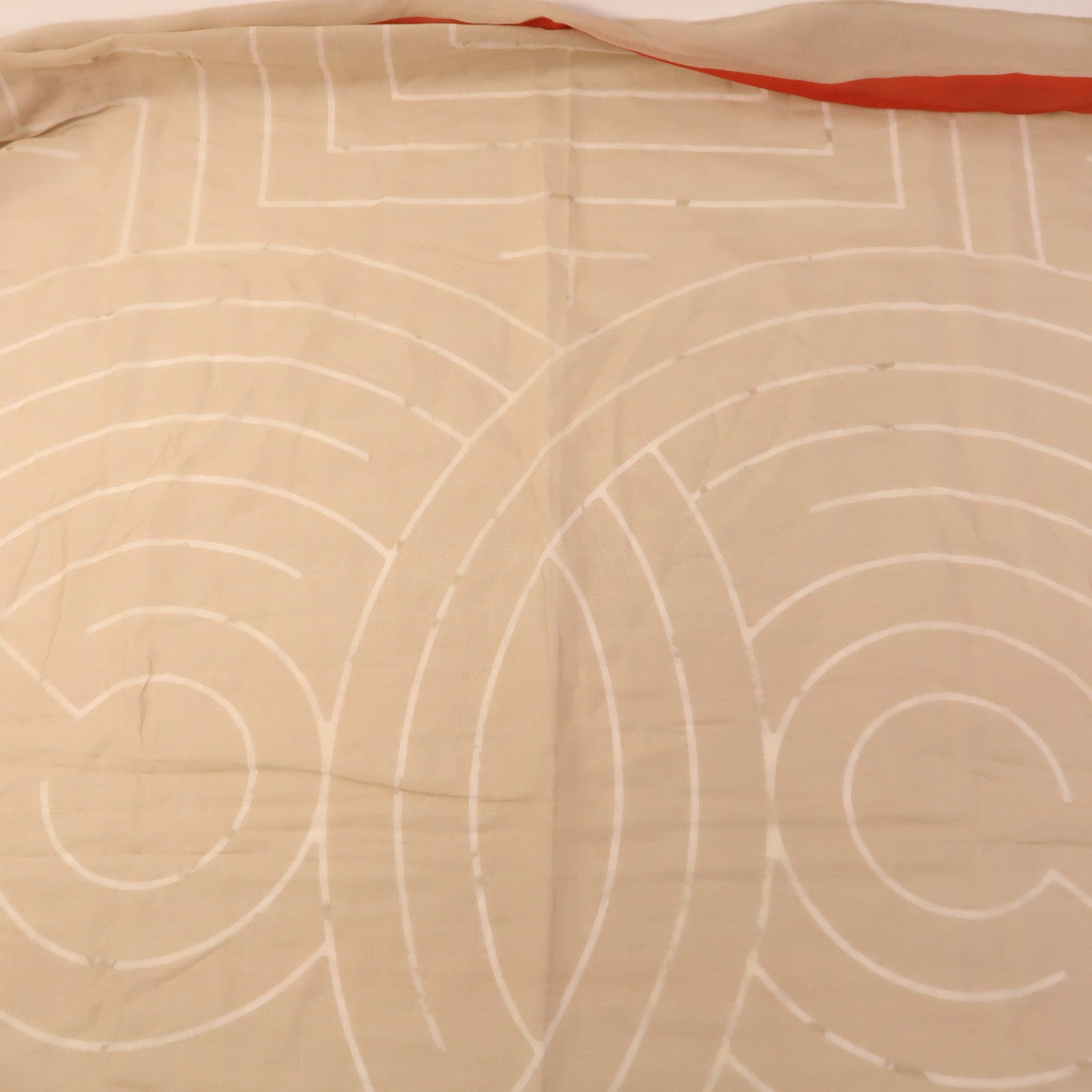 CHANEL CC Scarf Cotton Beige