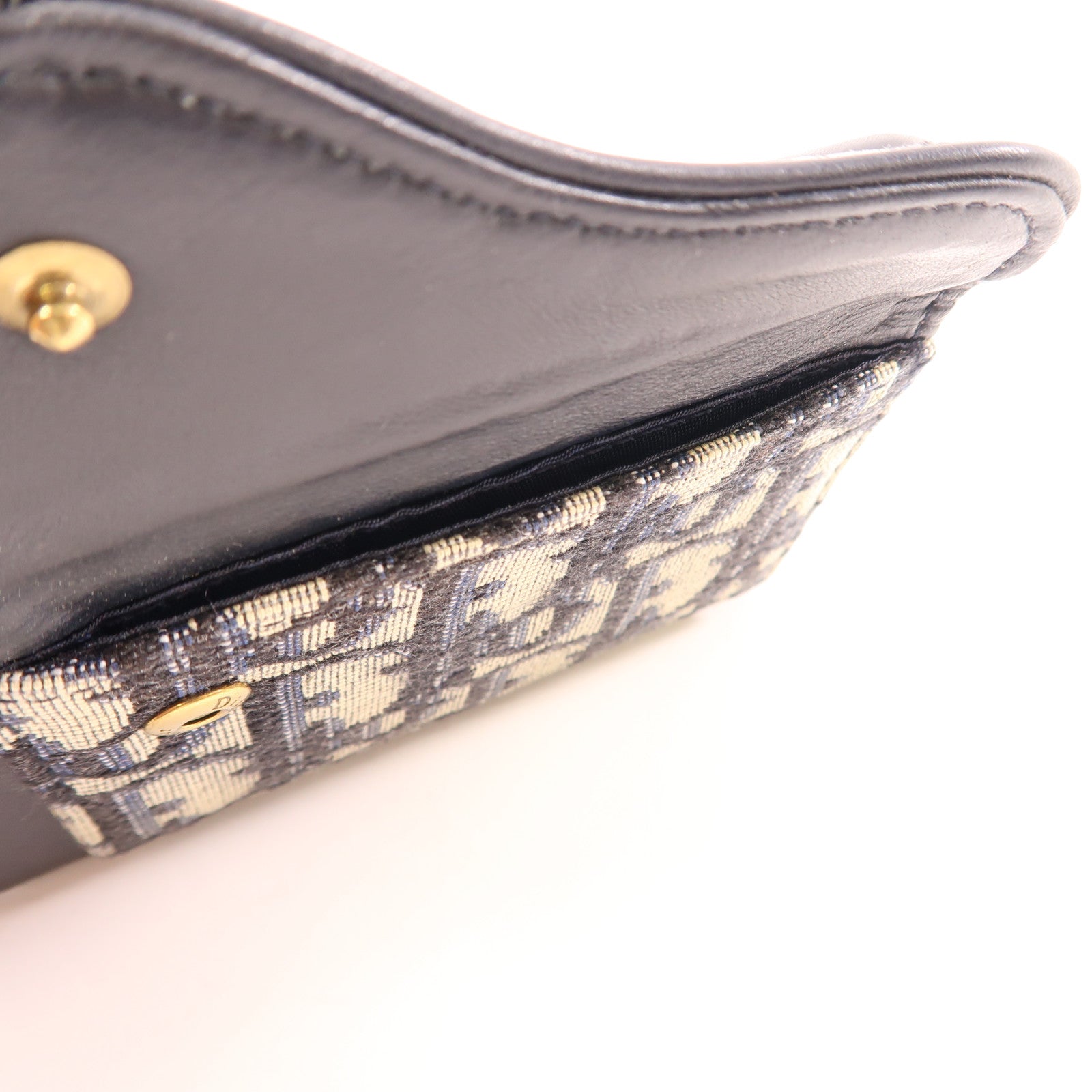 Dior 皮革/帆布iphone 10 Case金扣黑色/藍色