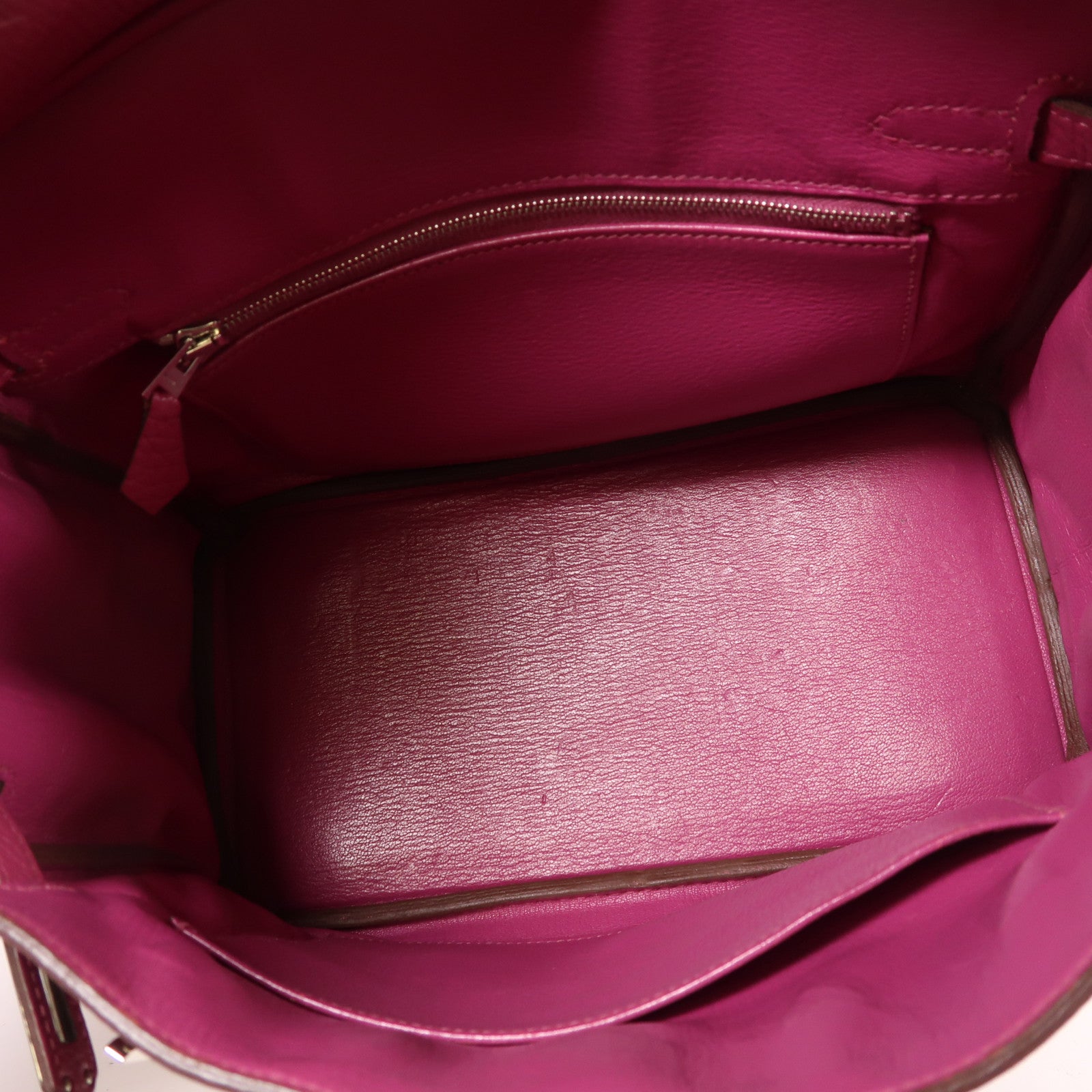 HERMES Togo皮革Birkin 25銀扣手挽袋桃紫色