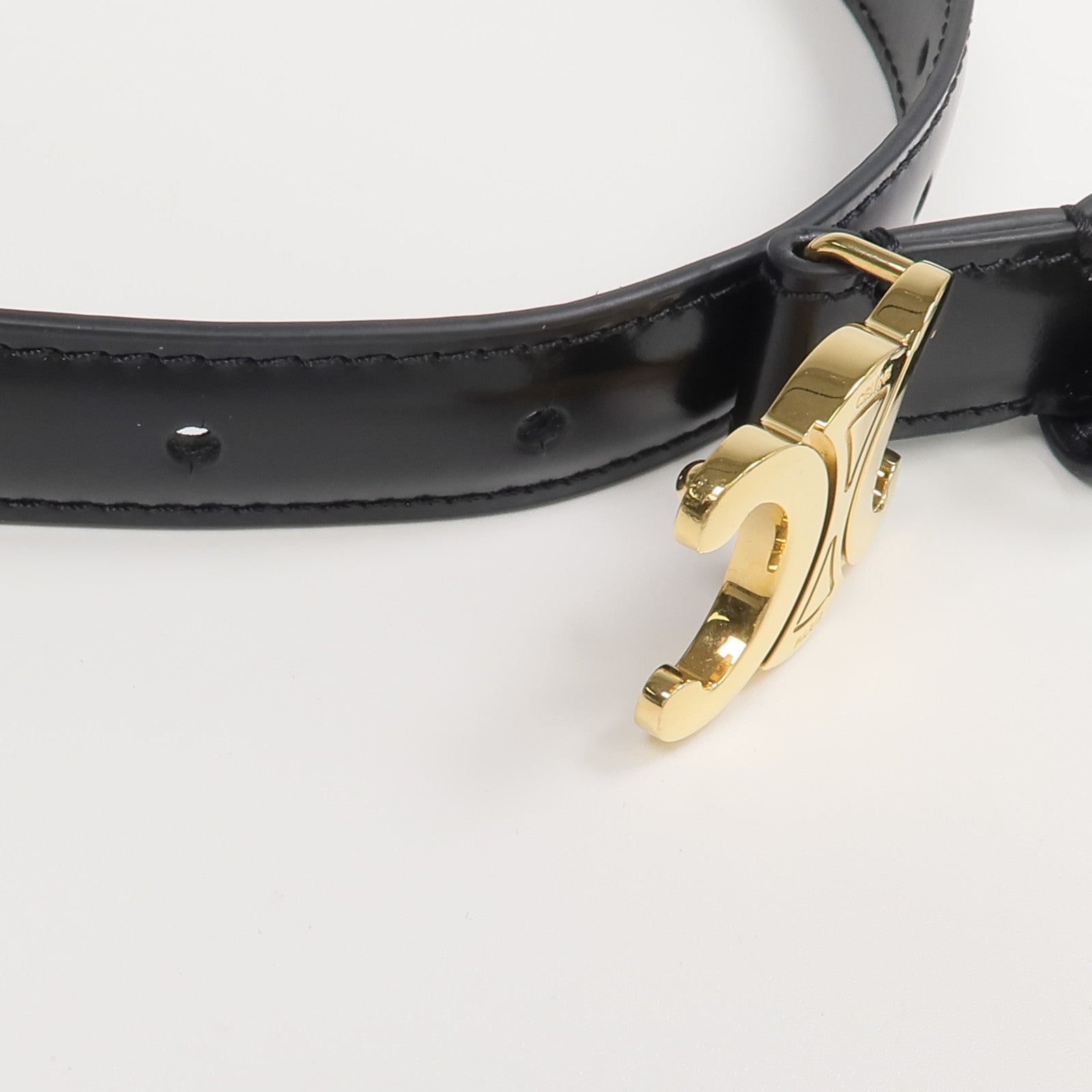 CELINE 牛皮皮革Triomphe Belt腰帶