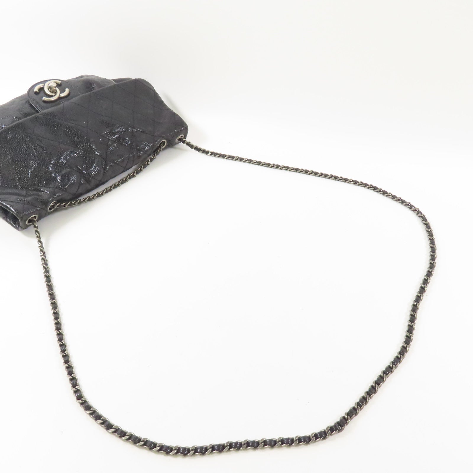 CHANEL 牛皮皮革Chain Shoulder鏈帶肩背袋