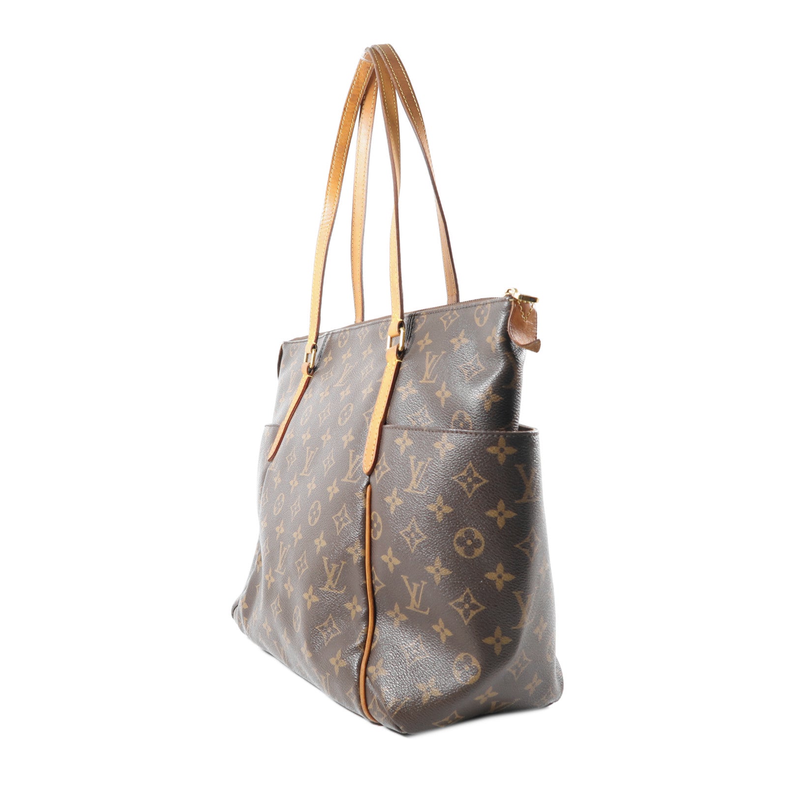 LOUIS VUITTON 【激減優惠】Monogram Totally MM金扣肩背袋棕色
