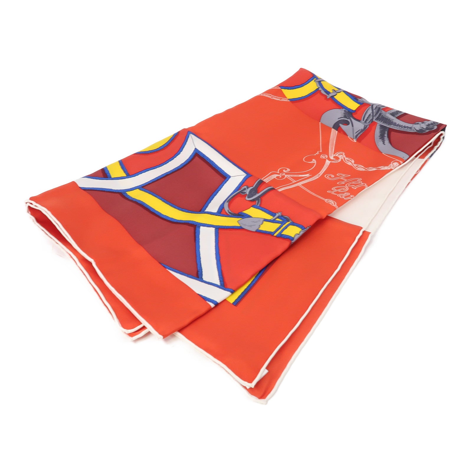 HERMES 絲質Scarf 90x90絲巾紅色
