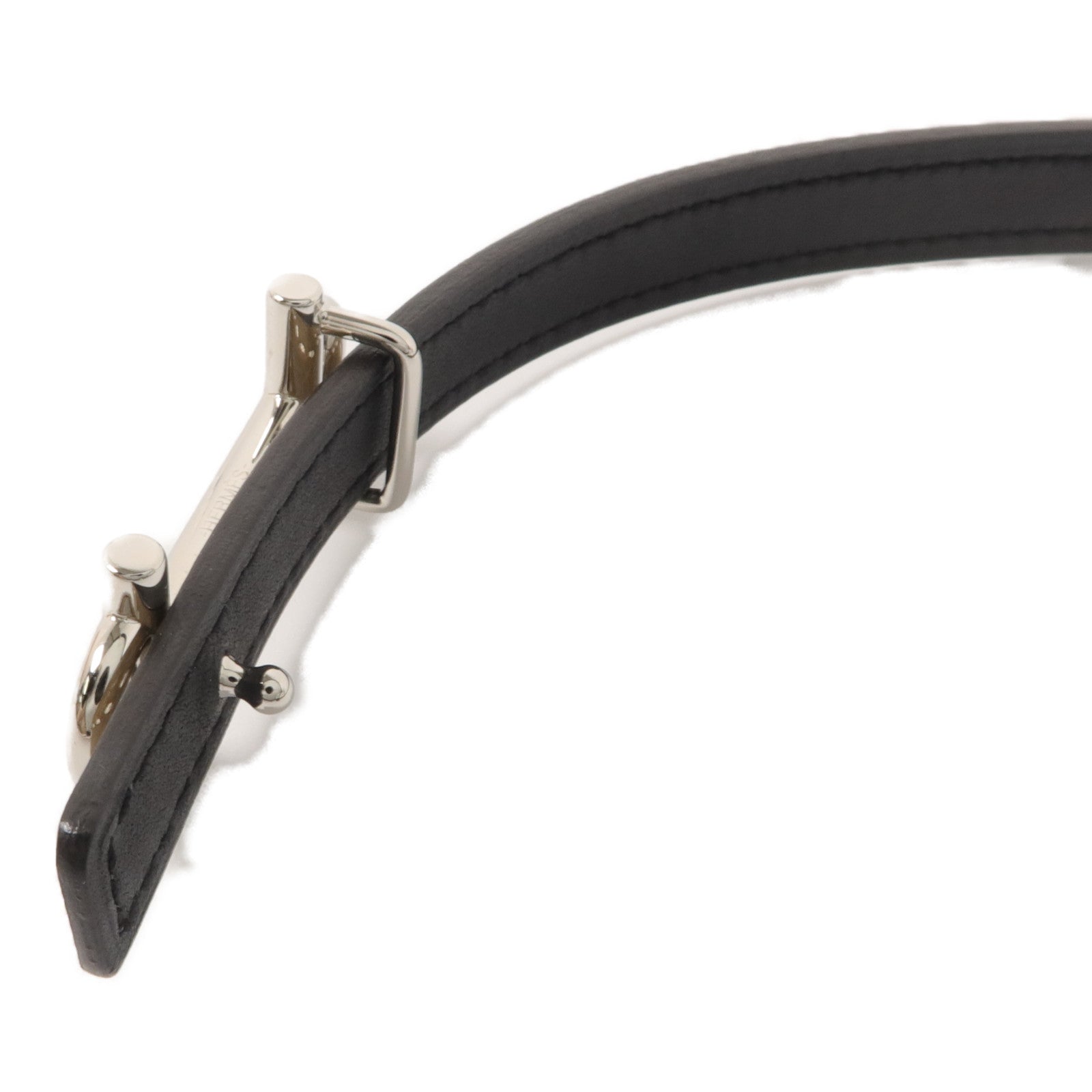 HERMES Epsom皮革/Swift皮革Belt皮帶Etoupe/Noir