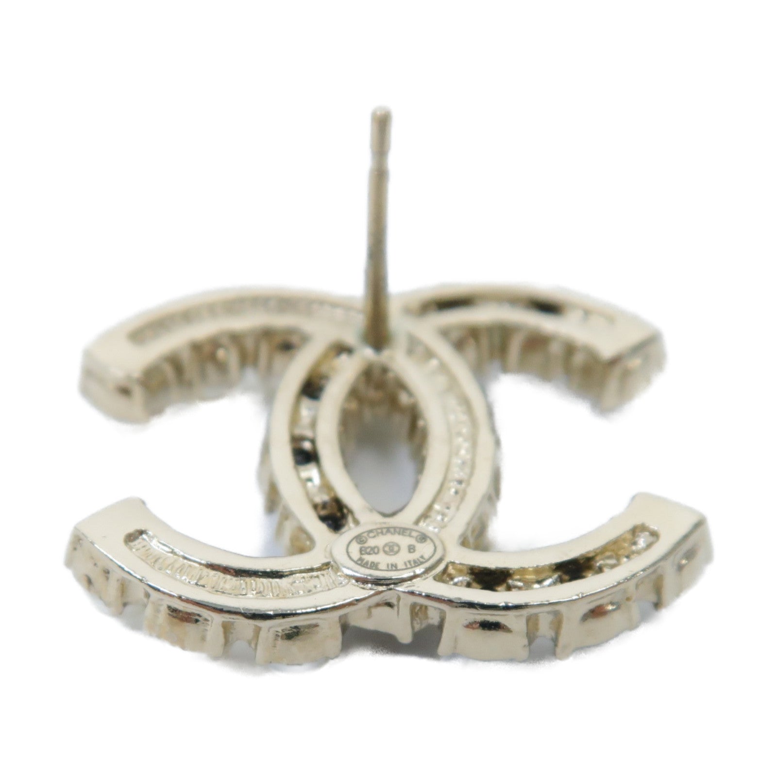 CHANEL 金屬Earrings耳環黑色/白色