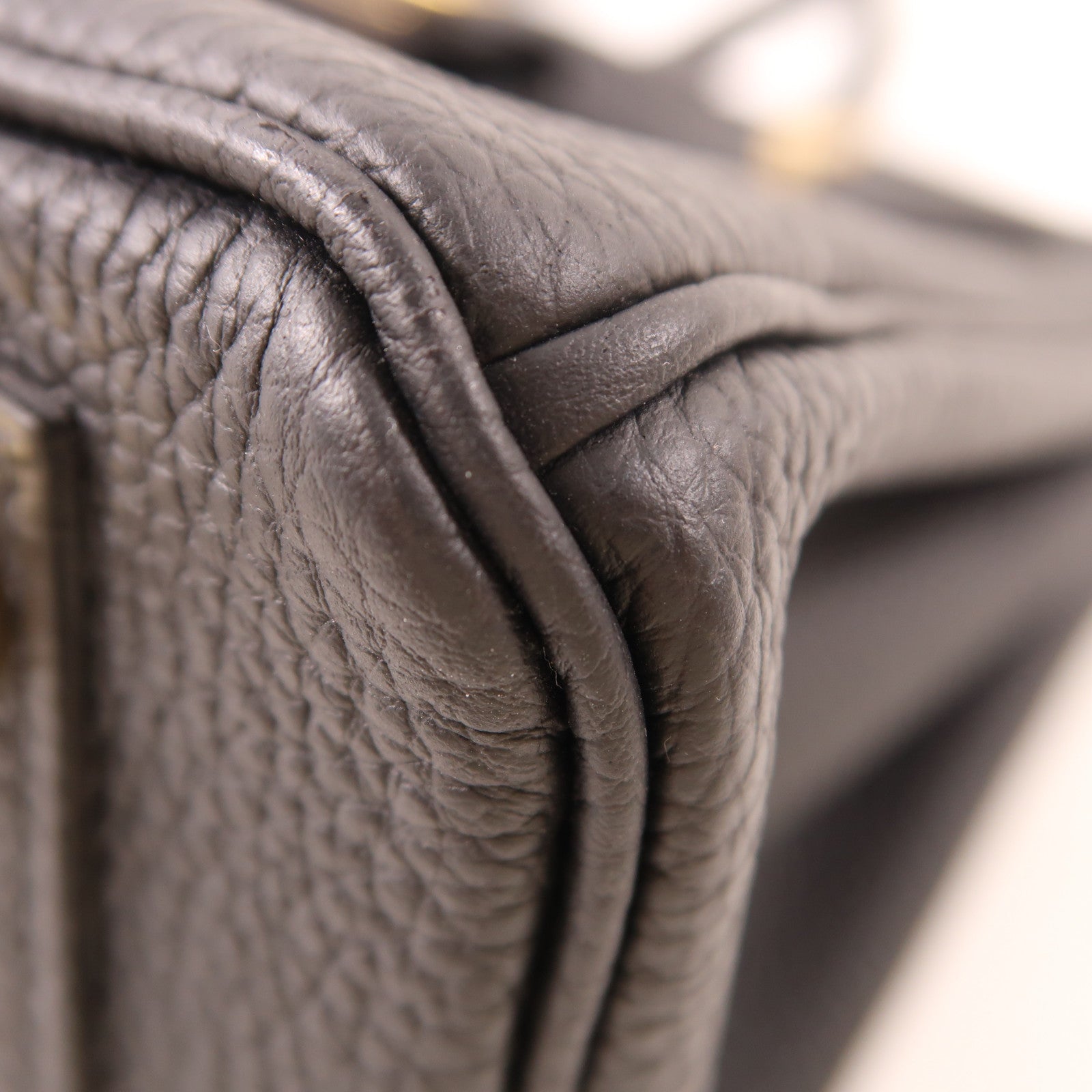 HERMES【激減優惠】 Togo皮革Birkin 25金扣手挽袋Noir黑色