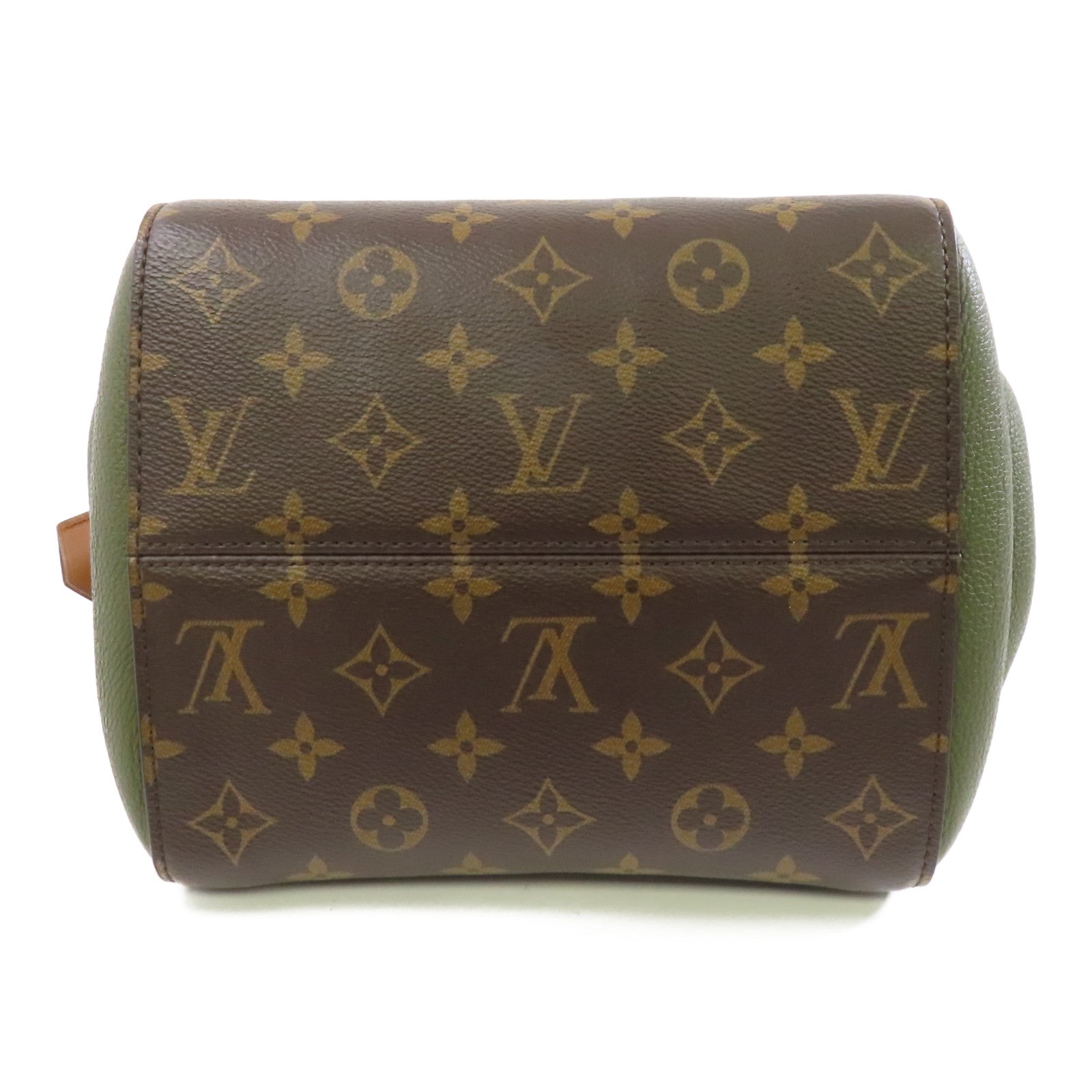 LOUIS VUITTON Monogram Fold Tote金扣手挽肩背兩用袋啡色/綠色/米色