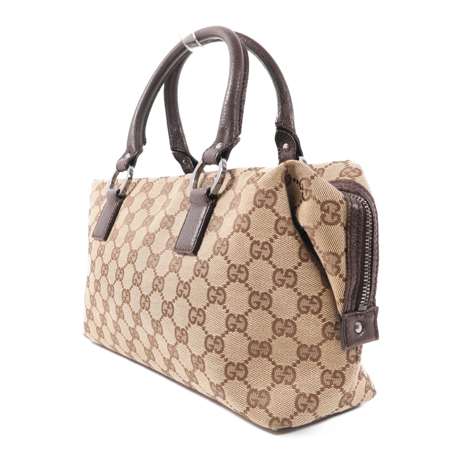 GUCCI GG Hand Bag 113009 Canvas Brown