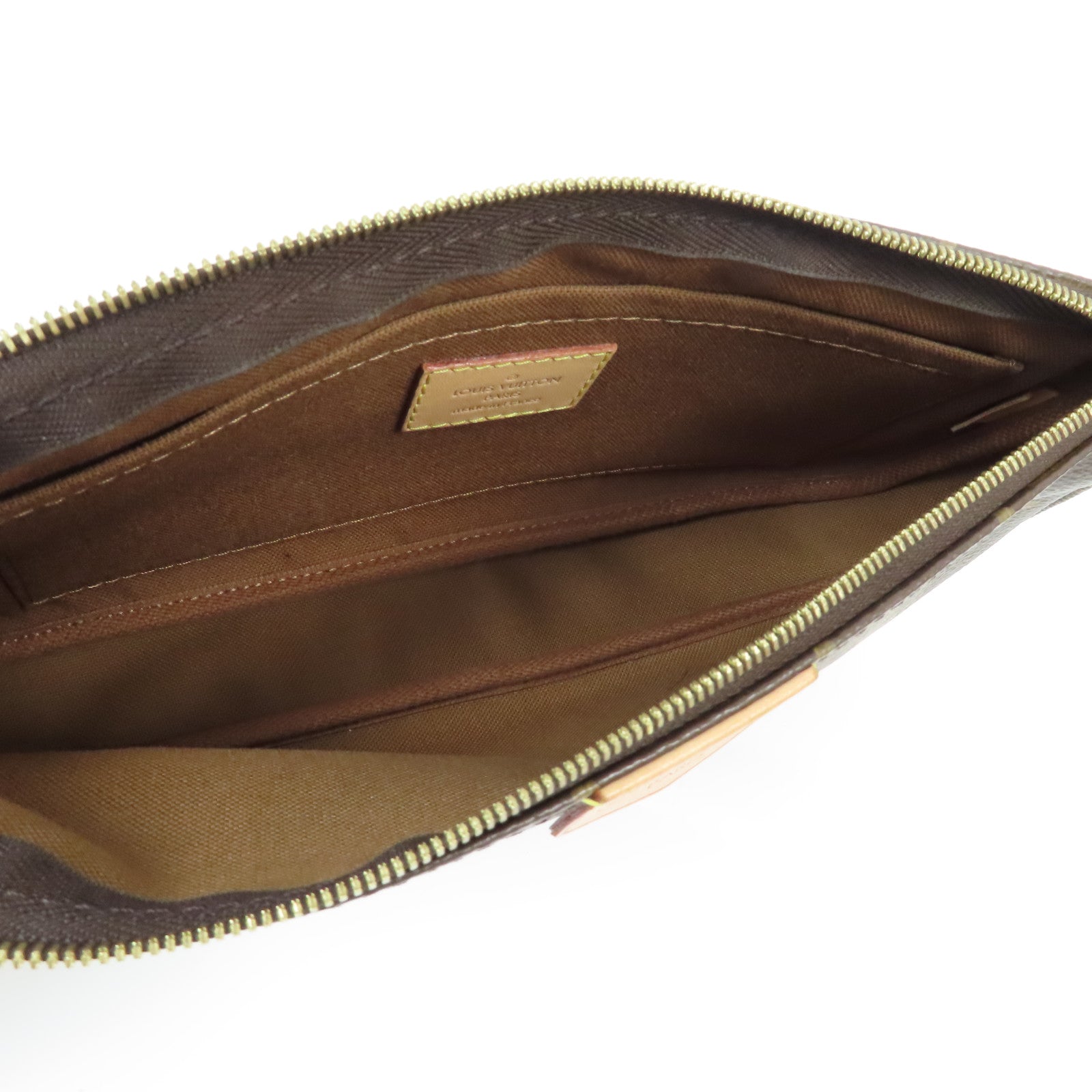 LOUIS VUITTON Monogram Multi Pochette Accessoires金扣肩背袋啡色