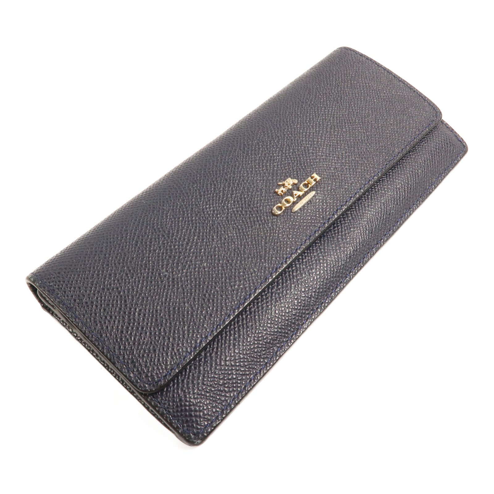 COACH 【激減優惠】牛皮皮革Long Wallet金扣長錢包