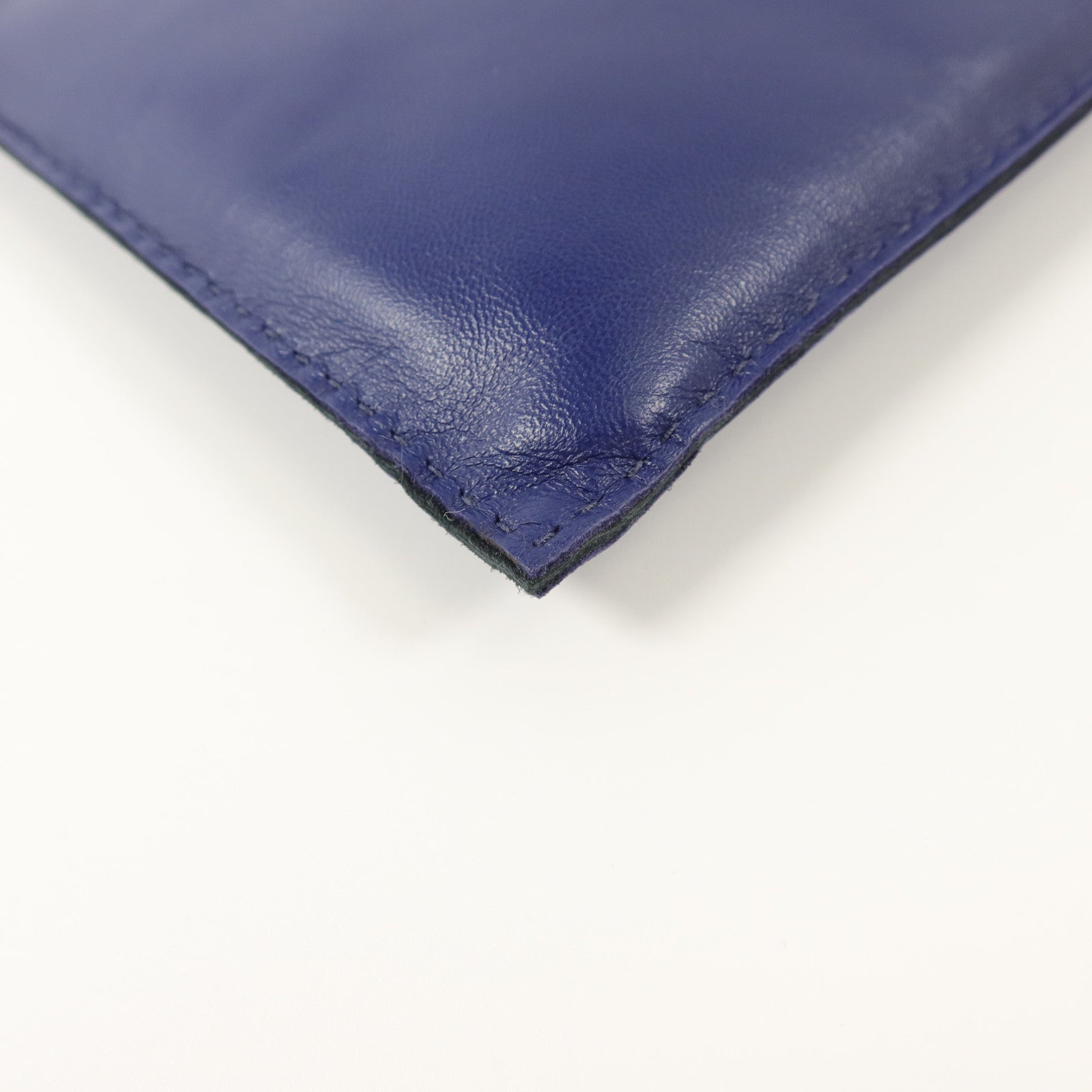 HERMES Milo/Swift皮革Pilo Pouch手拿包Bleu Encre