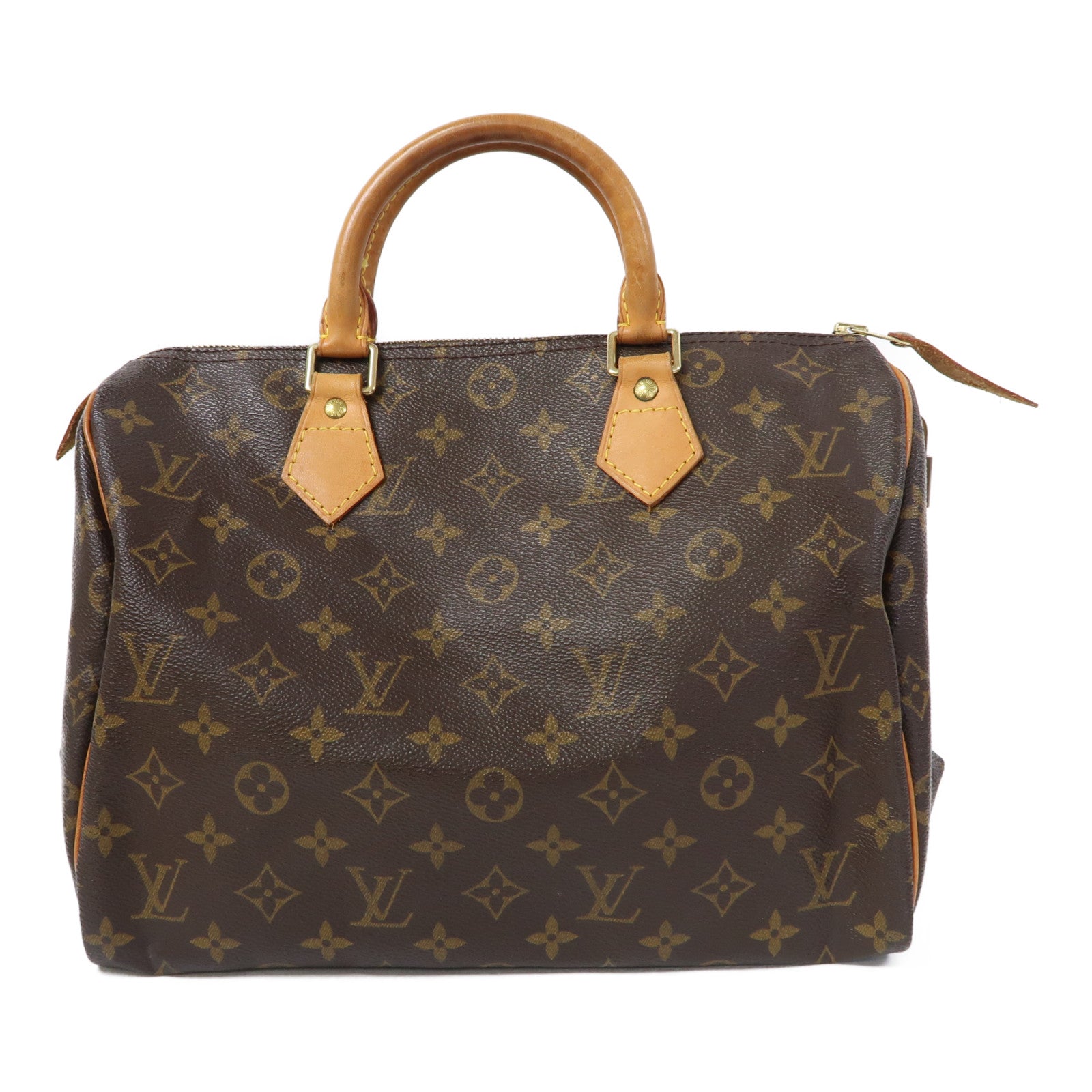 LOUIS VUITTON Monogram Speedy 30金扣手挽袋啡色