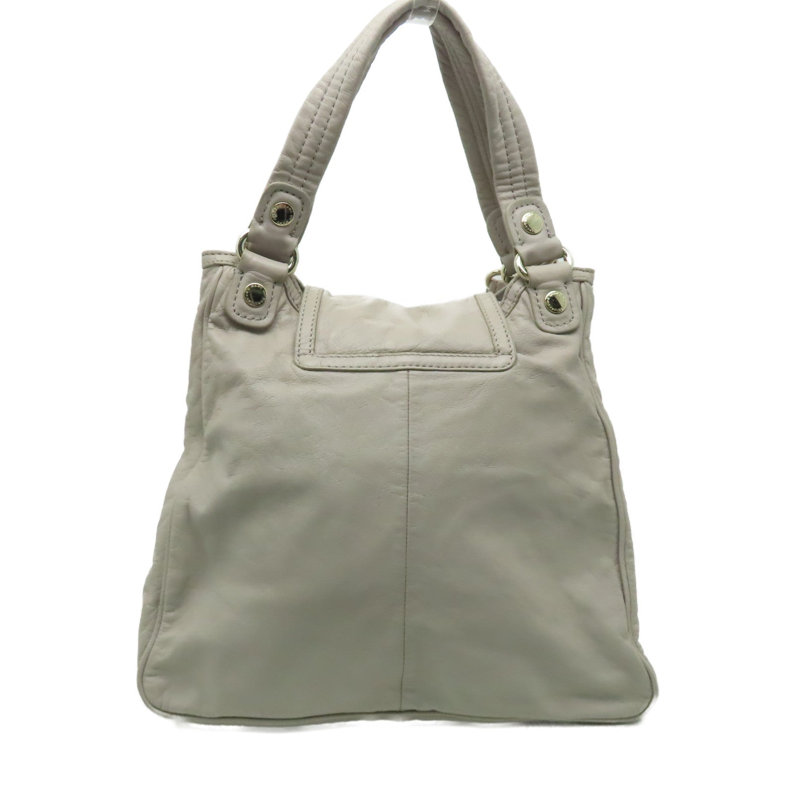 MARC BY MARC JACOBS 【激減優惠】牛皮皮革2 Way Bag金扣手挽肩背兩用袋灰色