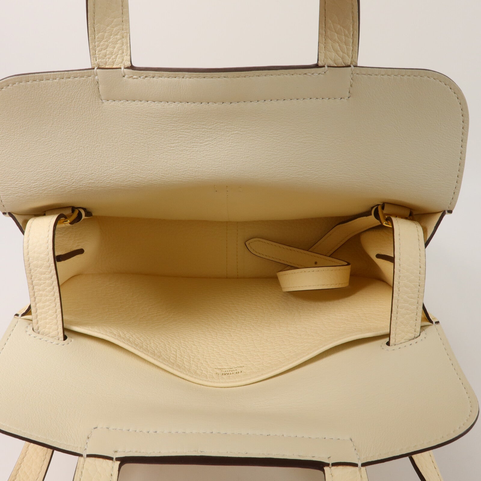 HERMES Clemence皮革Halzan 25手挽肩背兩用袋Nata