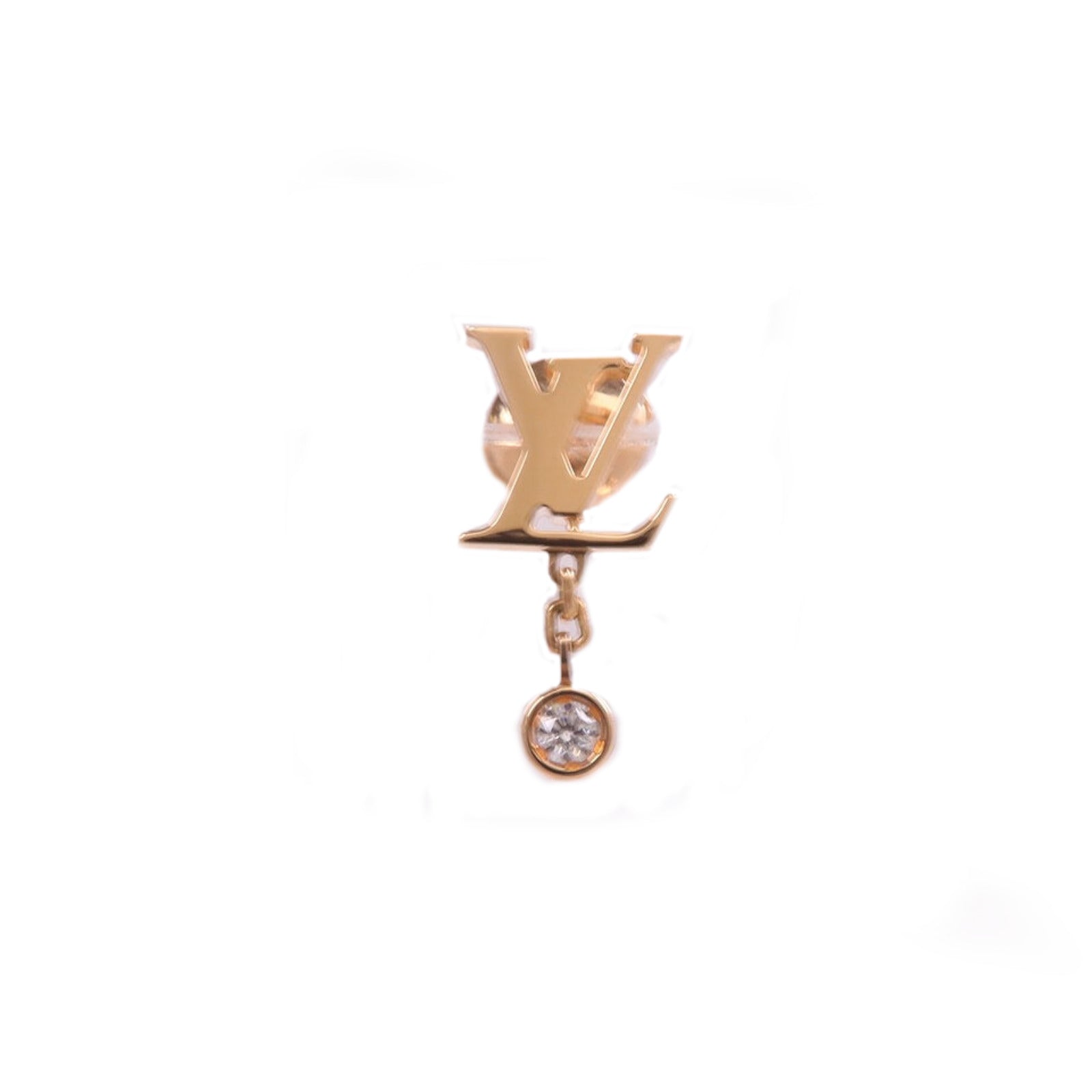 LOUIS VUITTON 18K玫瑰金Idylle Blossom Ear Stud x1鑽石耳環