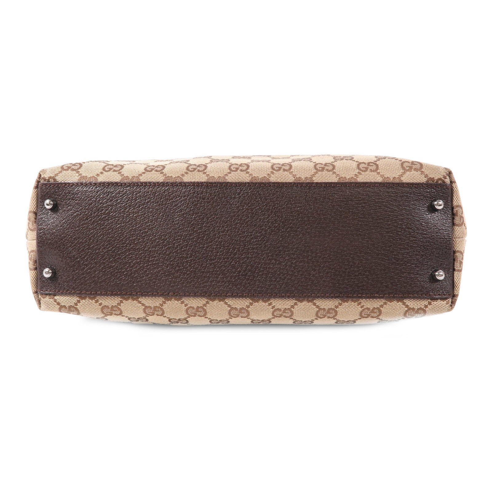 GUCCI GG Hand Bag 113009 Canvas Brown