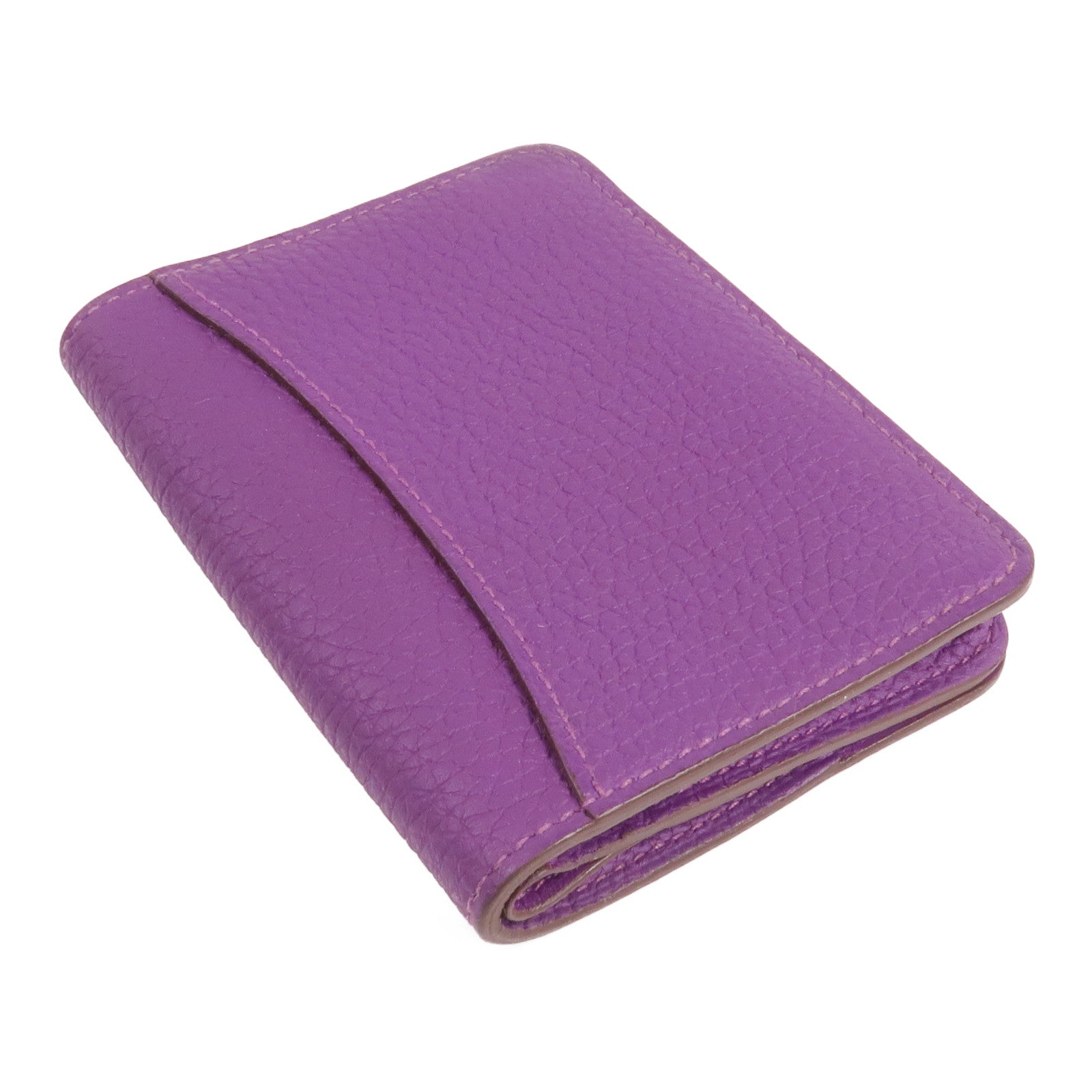 HERMES Clemence皮革Dogon Card Case銀扣卡片套Anemone