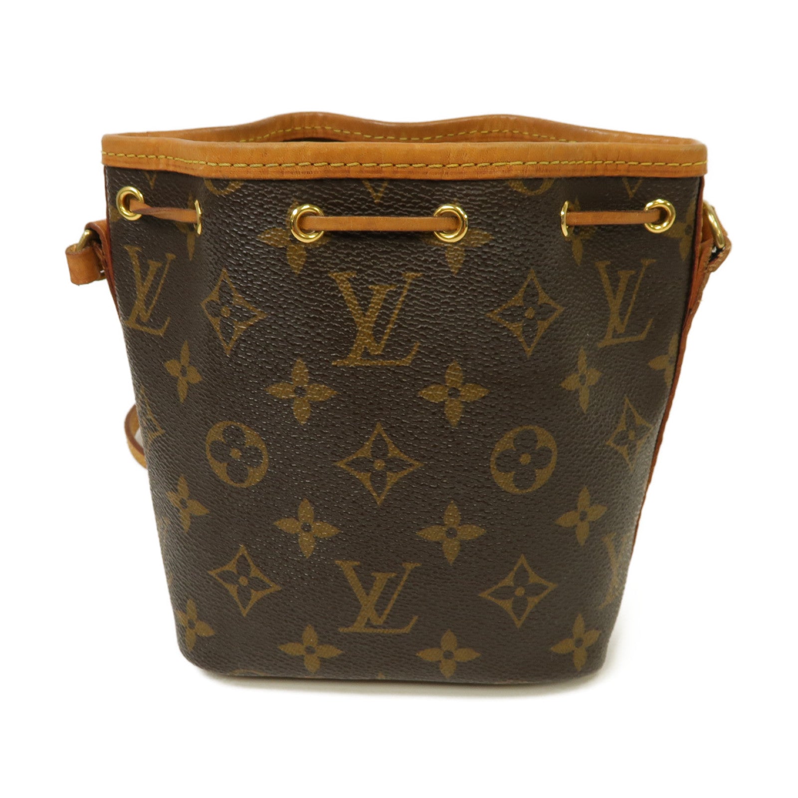 LOUIS VUITTON Monogram Nano Noe金扣肩背袋啡色