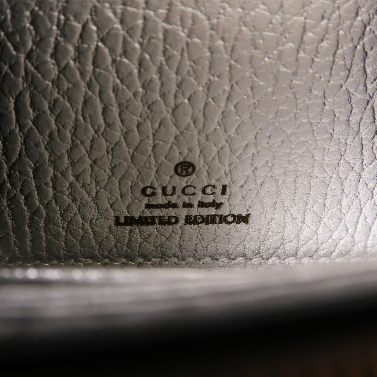 GUCCI 塗層帆布GG Marmont Wallet金扣錢包棕色/銀色