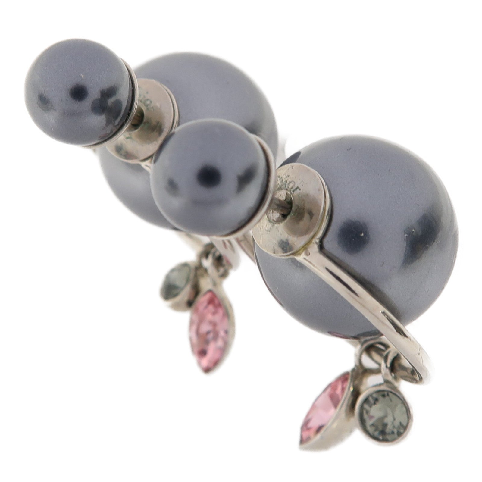 Dior 金屬/PVC Earrings耳環黑色/銀色/粉紅色
