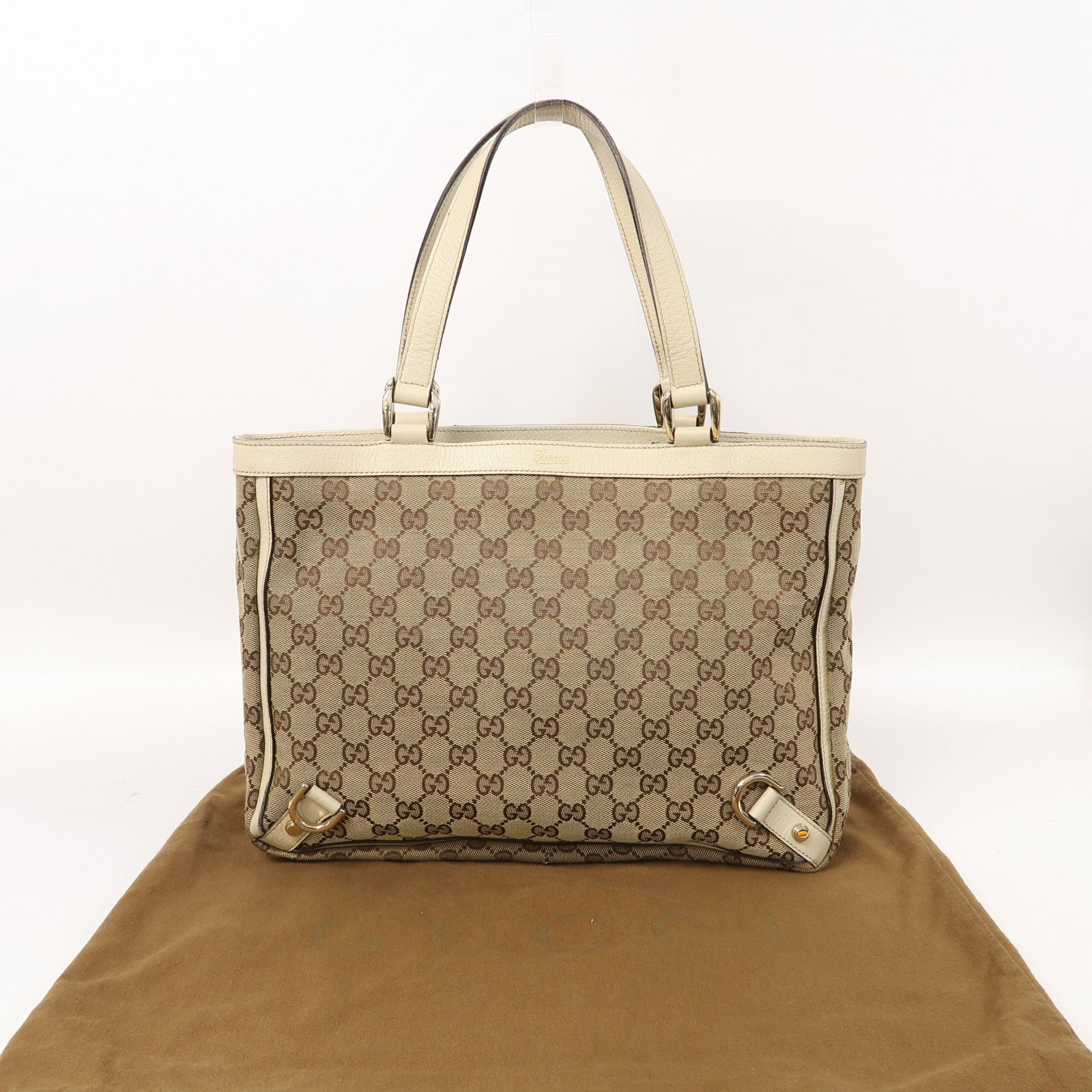 GUCCI (PRICE DOWN) GG GHW Shoulder Tote Bag 170004 Canvas Brown