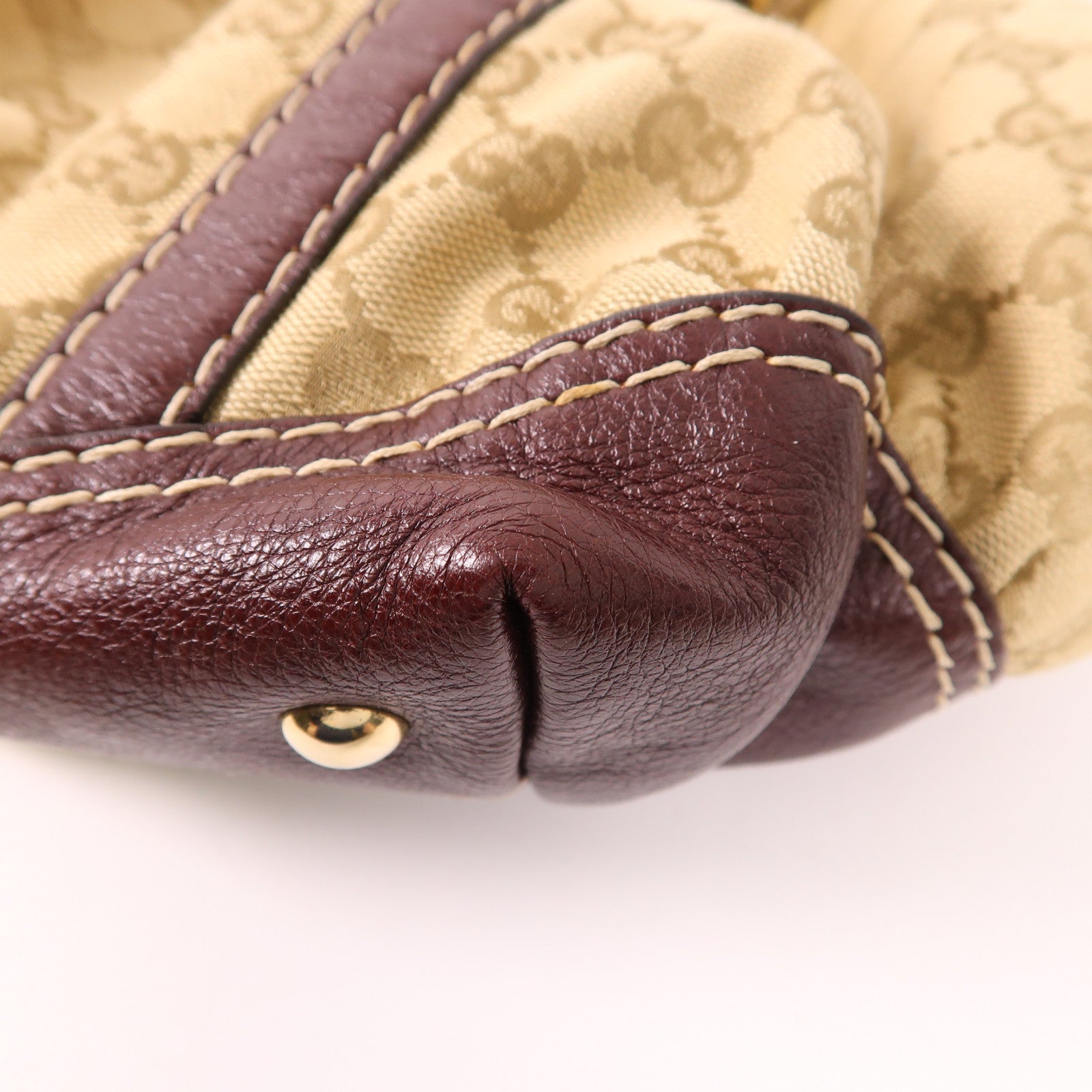 GUCCI GG GHW Handbag 189893 Canvas Brown