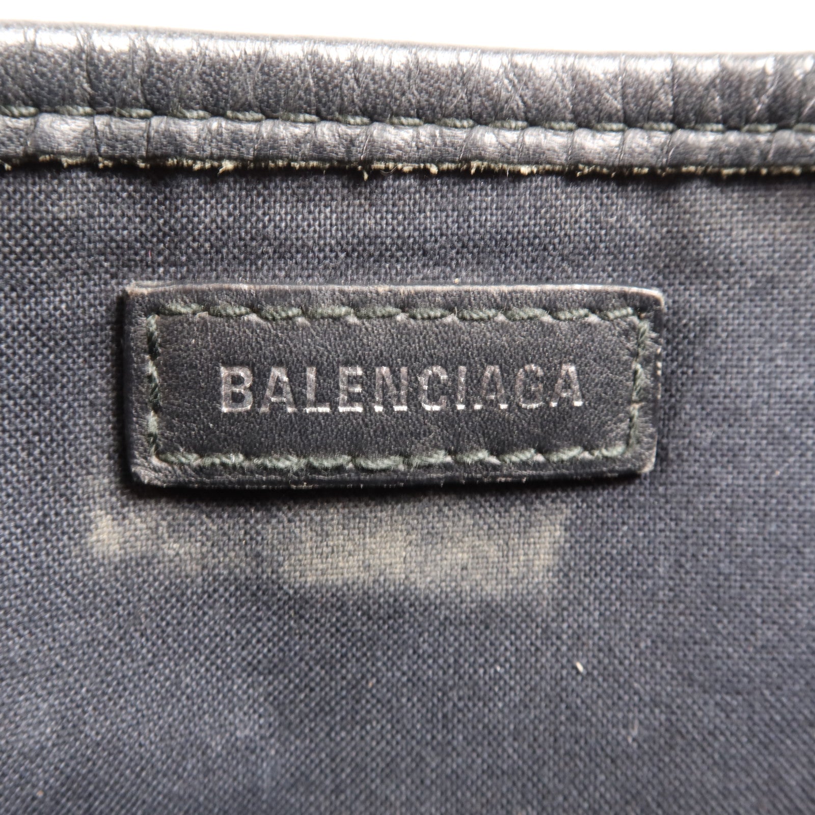 BALENCIAGA 帆布Cabas XS銀扣手挽肩背兩用袋