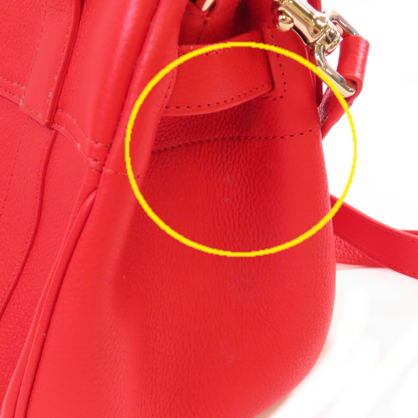 MULBERRY 牛皮皮革2Way Shoulder Bag金扣手挽肩背兩用袋紅色