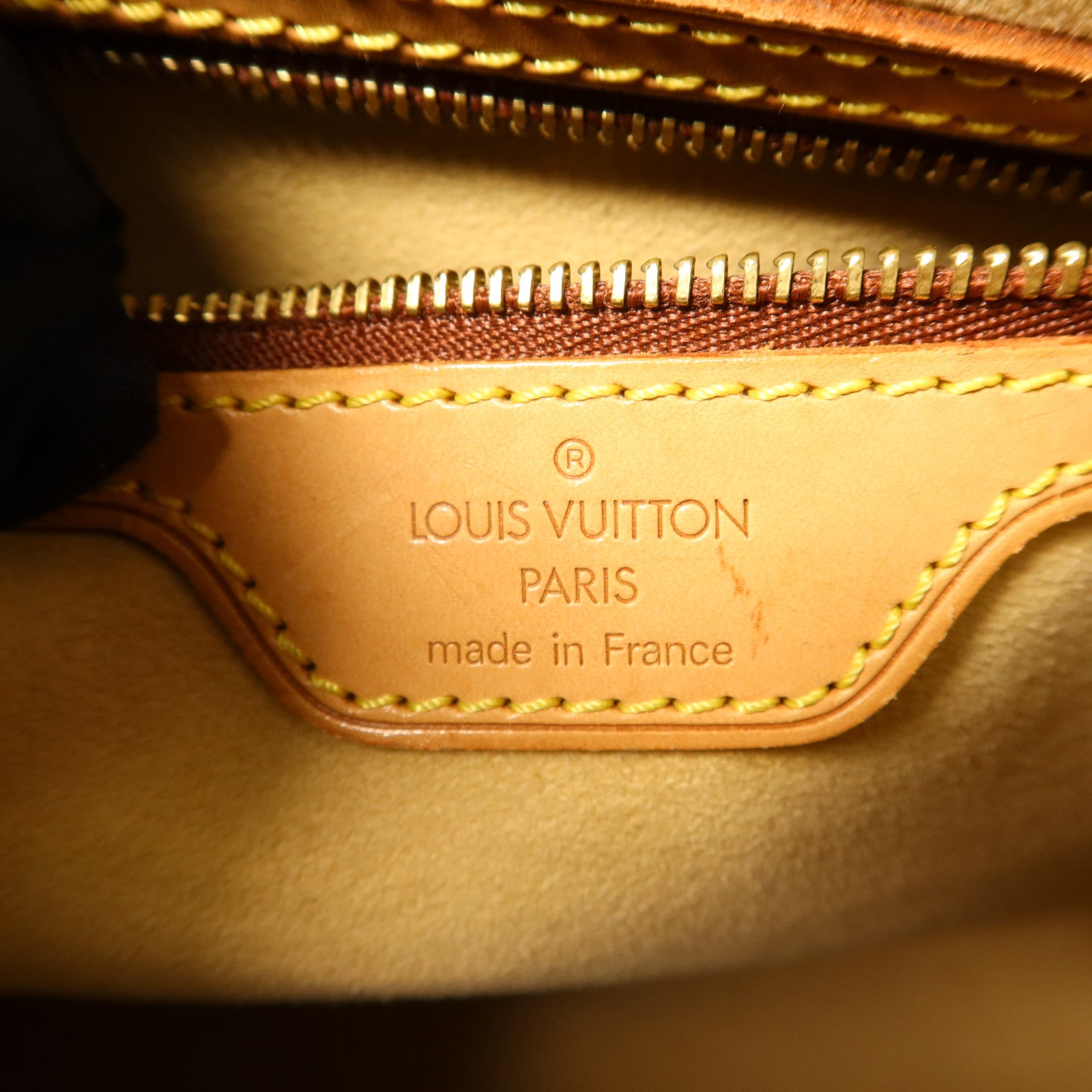 LOUIS VUITTON Monogram Looping MM金扣肩背袋棕色