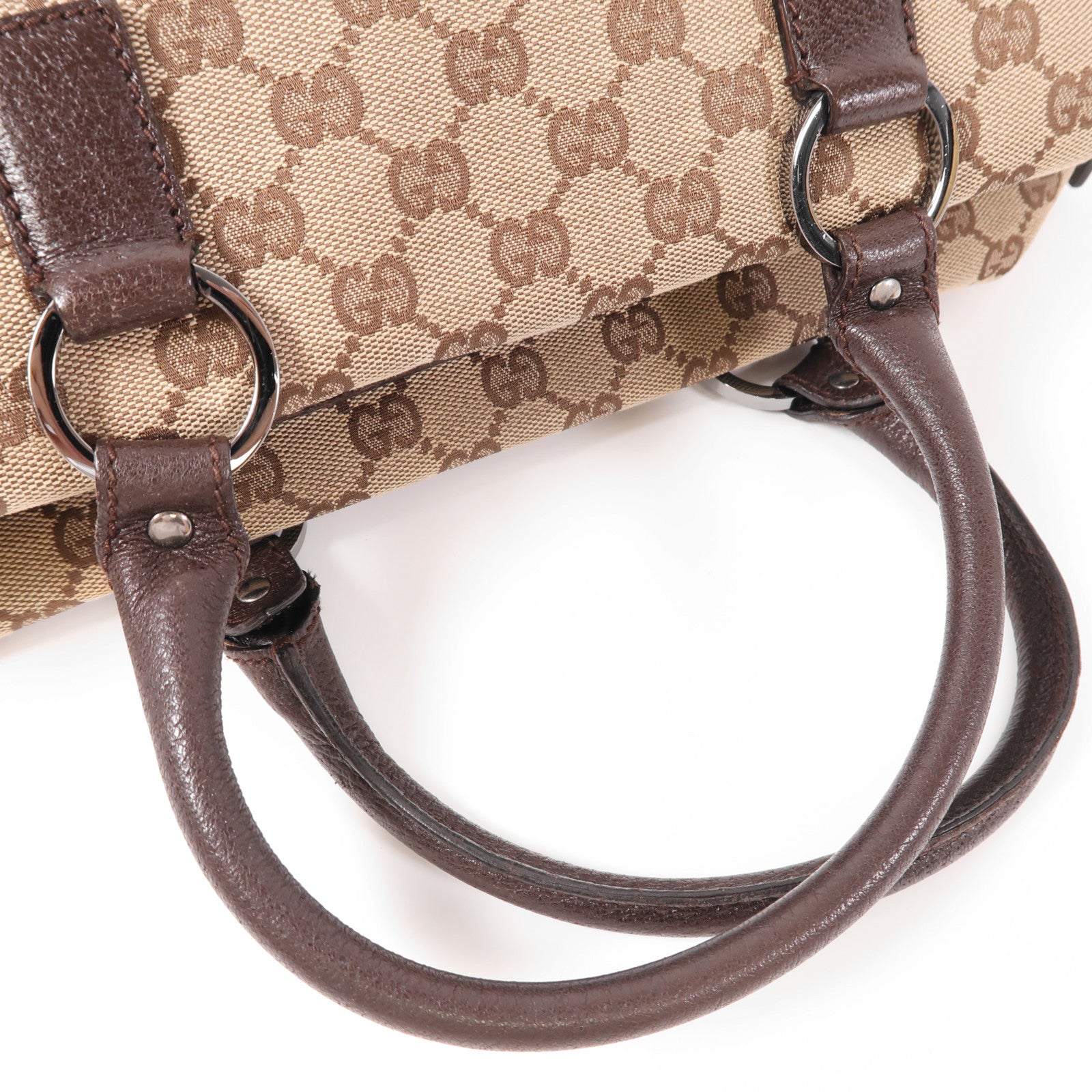 GUCCI GG Hand Bag 113009 Canvas Brown