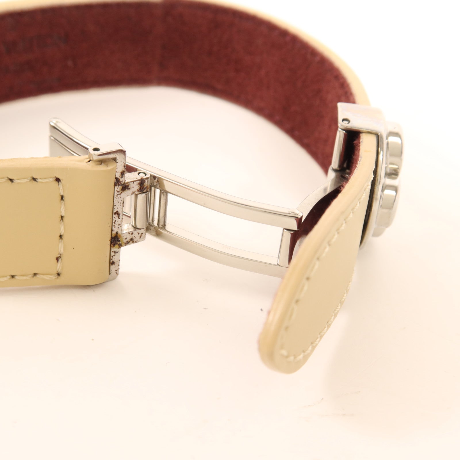LOUIS VUITTON 牛皮皮革Bracelet銀扣手鐲