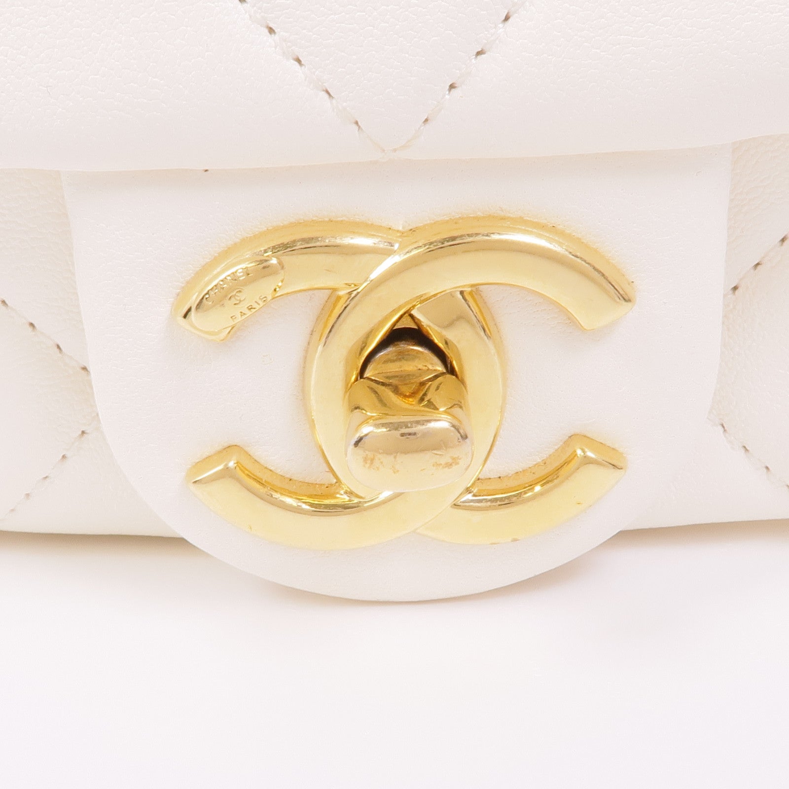 CHANEL 牛皮皮革Chain Shoulder Bag銀扣鏈帶肩背袋