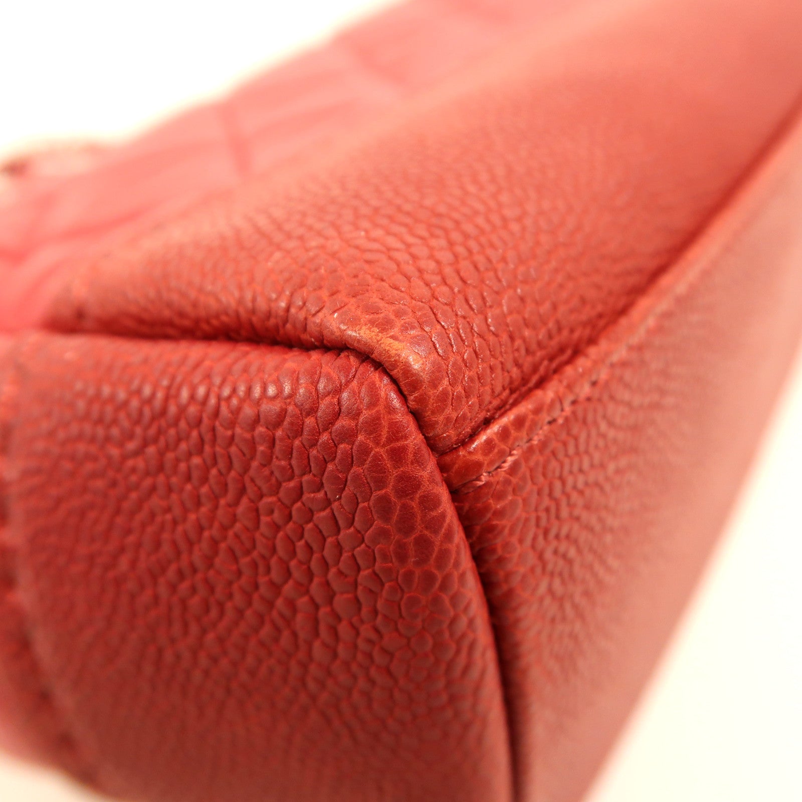 CHANEL 牛皮皮革Chain Shoulder銀扣鏈帶肩背袋